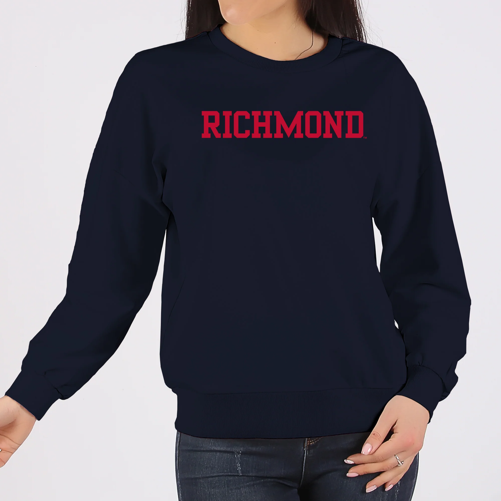 Richmond Spiders Basic Block Crewneck Sweatshirt - Navy - Image 4