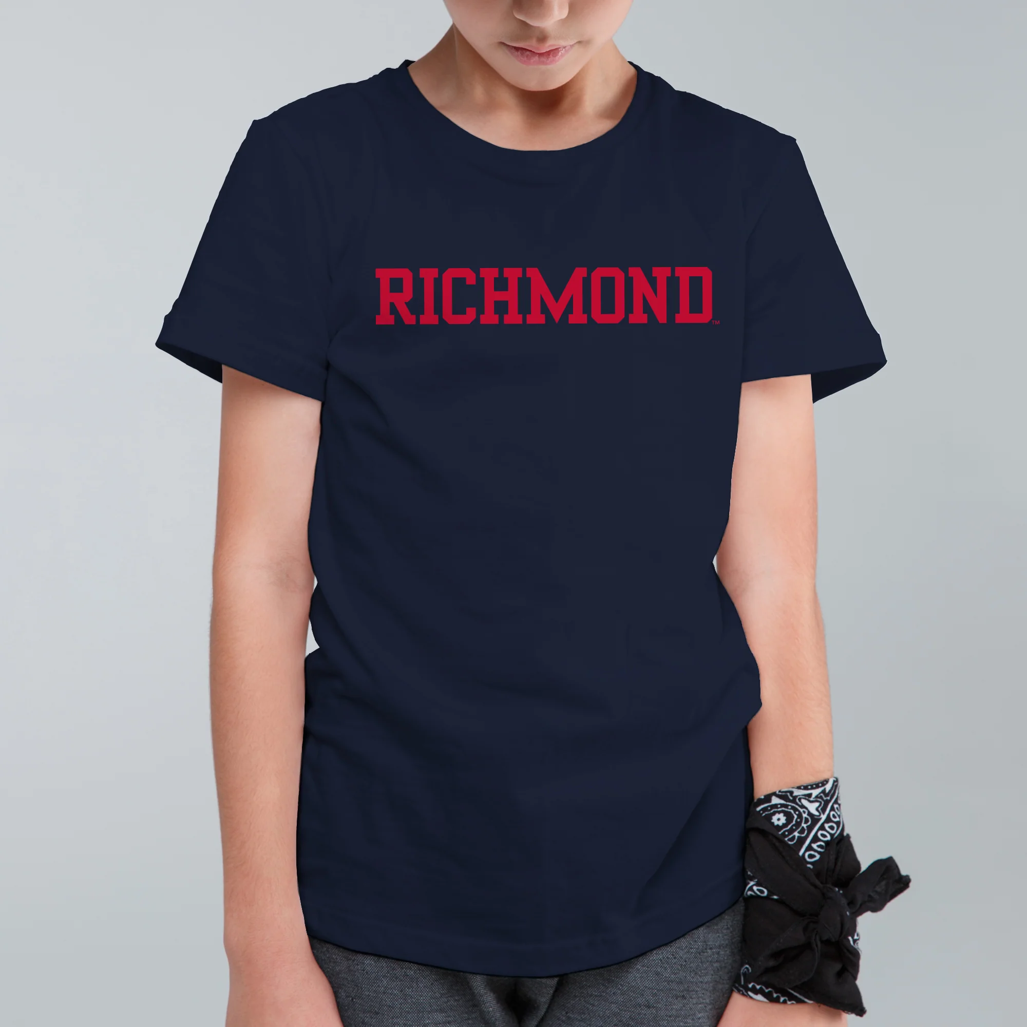 Richmond Spiders Basic Block Youth T Shirt - Navy - Image 3