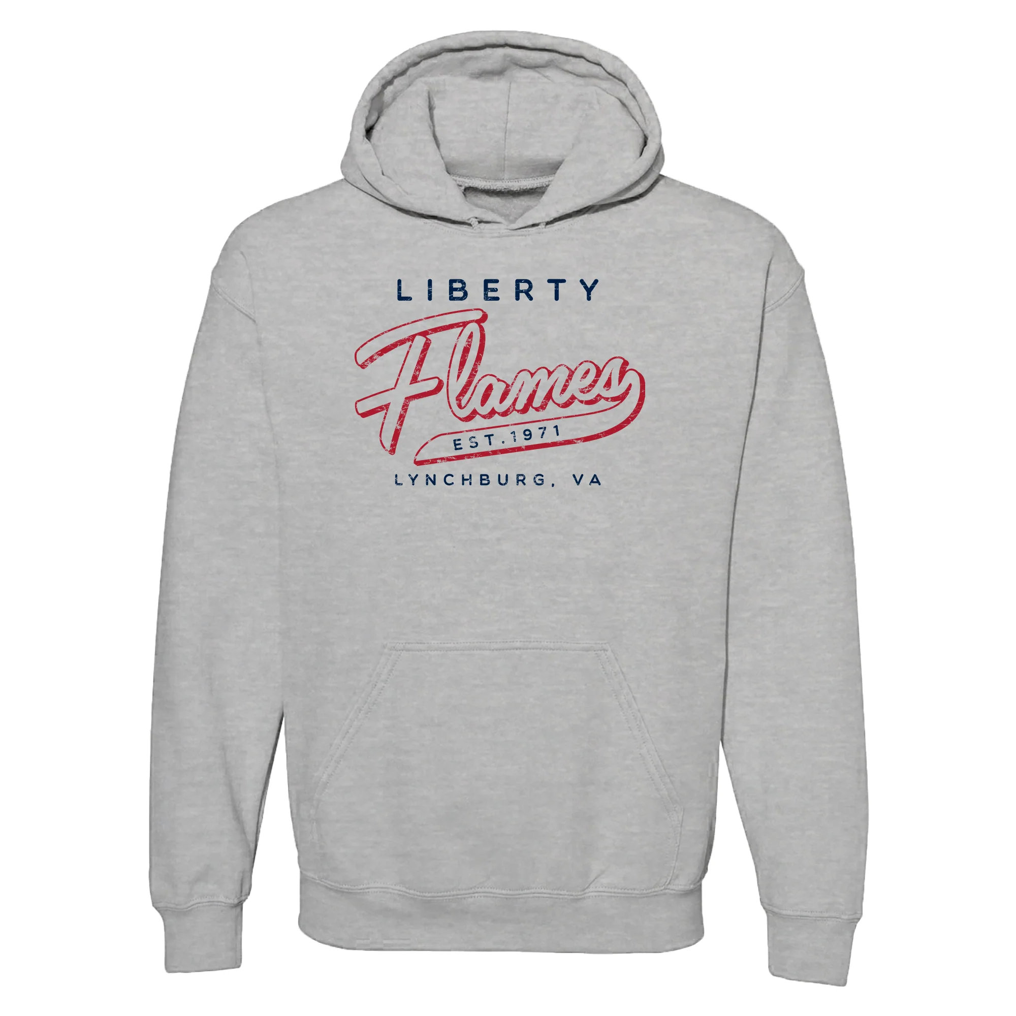 Liberty University Flames Road Trip Heavy Blend Hoodie - Sport Grey