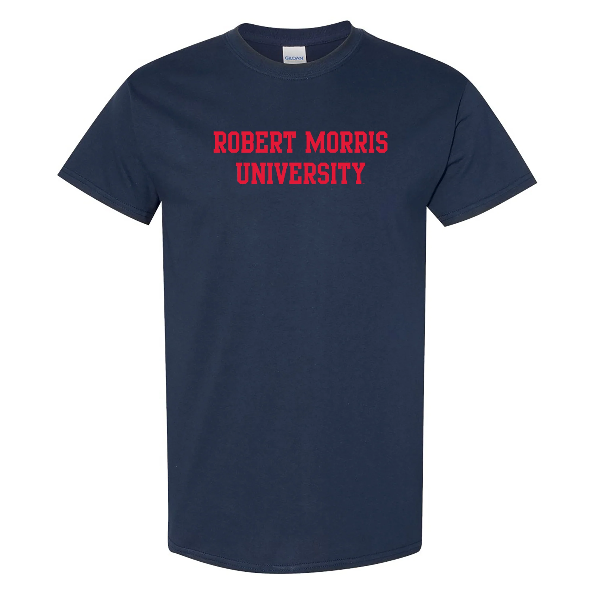 Robert Morris University Colonials Basic Block Short Sleeve T Shirt - Navy
