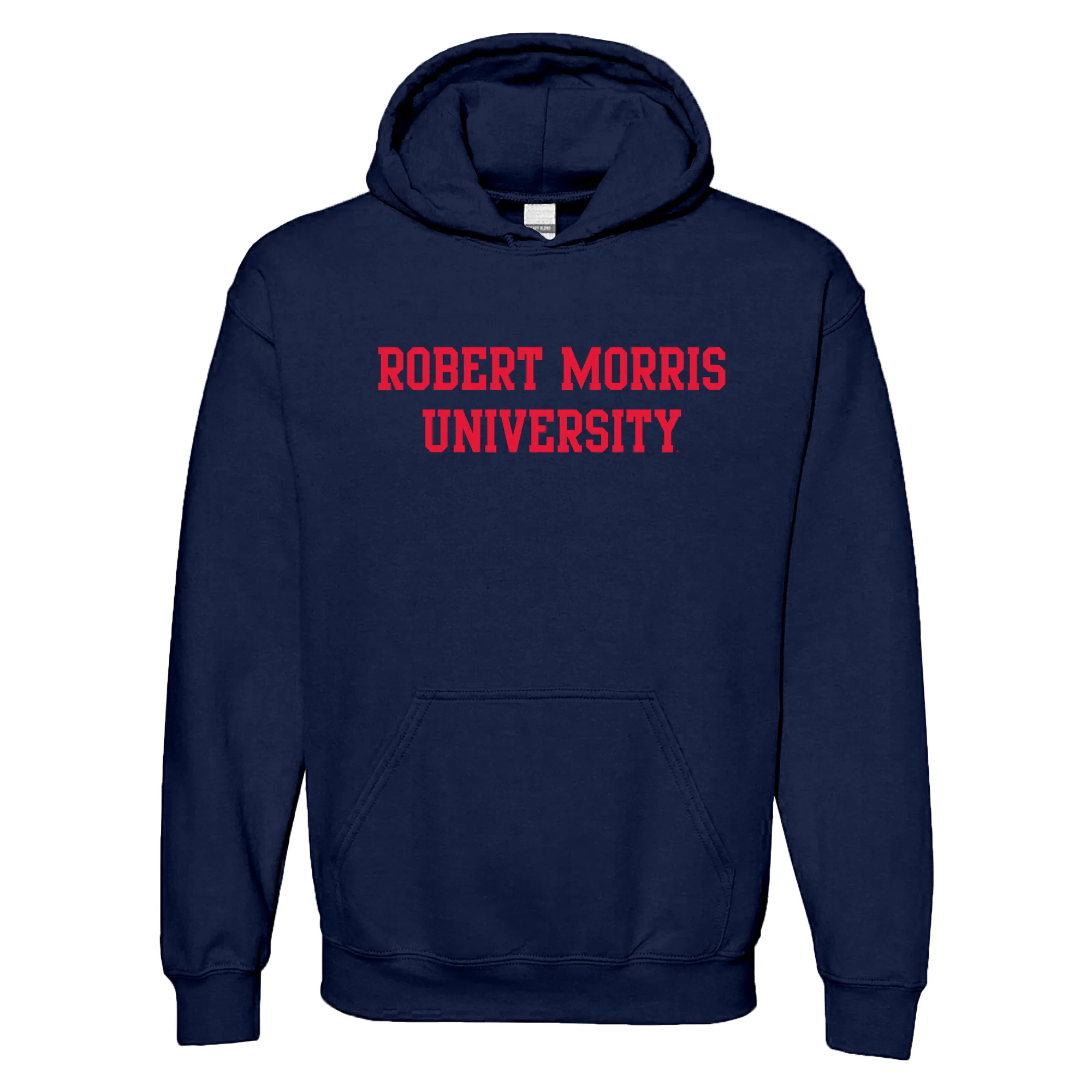 Robert Morris University Colonials Basic Block Hooded Sweatshirt - Navy