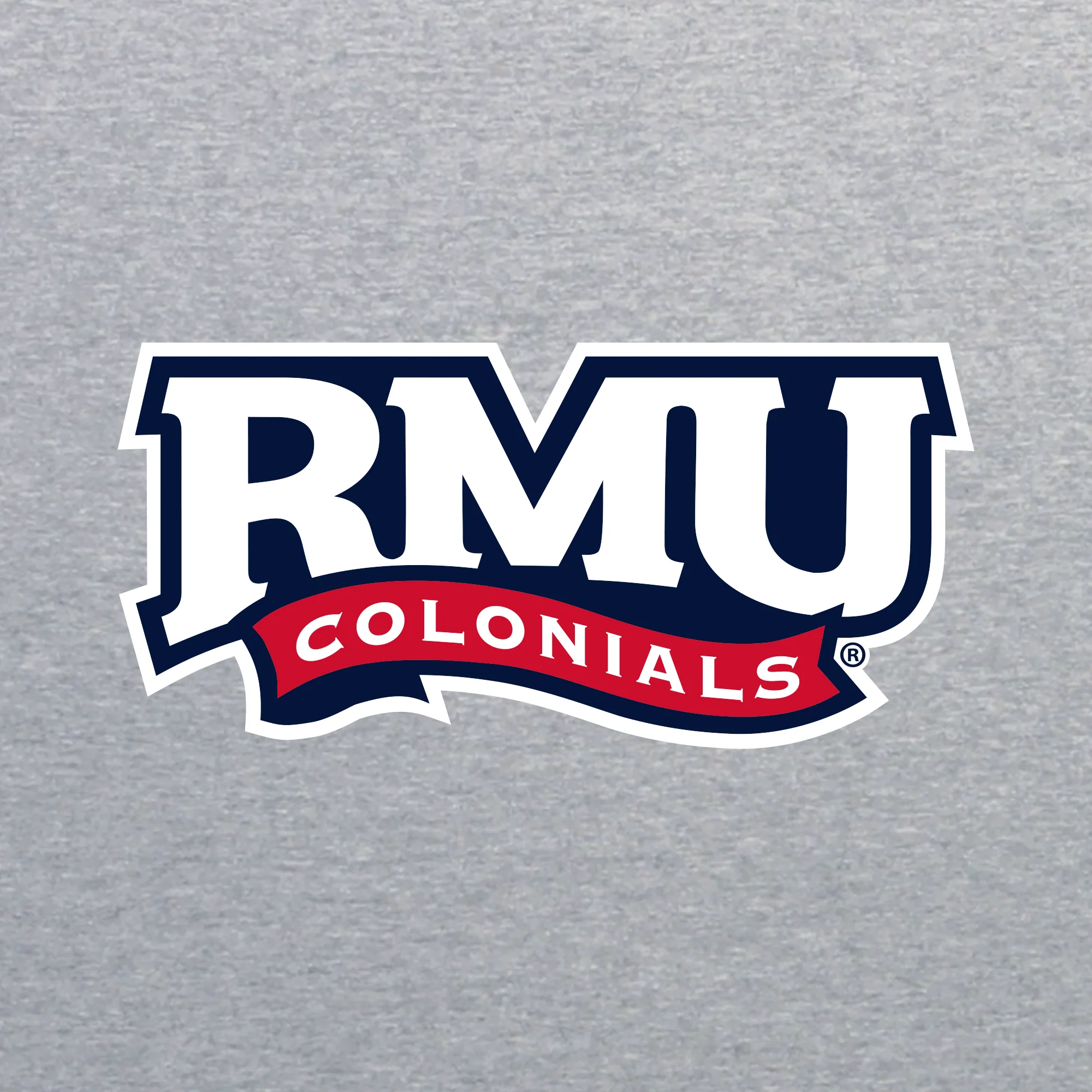Robert Morris University Colonials Primary Logo Short Sleeve T Shirt - Sport Grey - Image 2