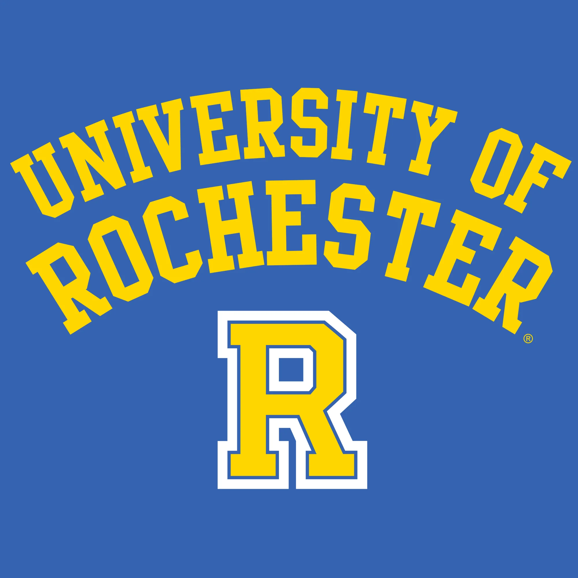 University of Rochester Yellowjackets Arch Logo Long Sleeve T-Shirt - Royal - Image 2