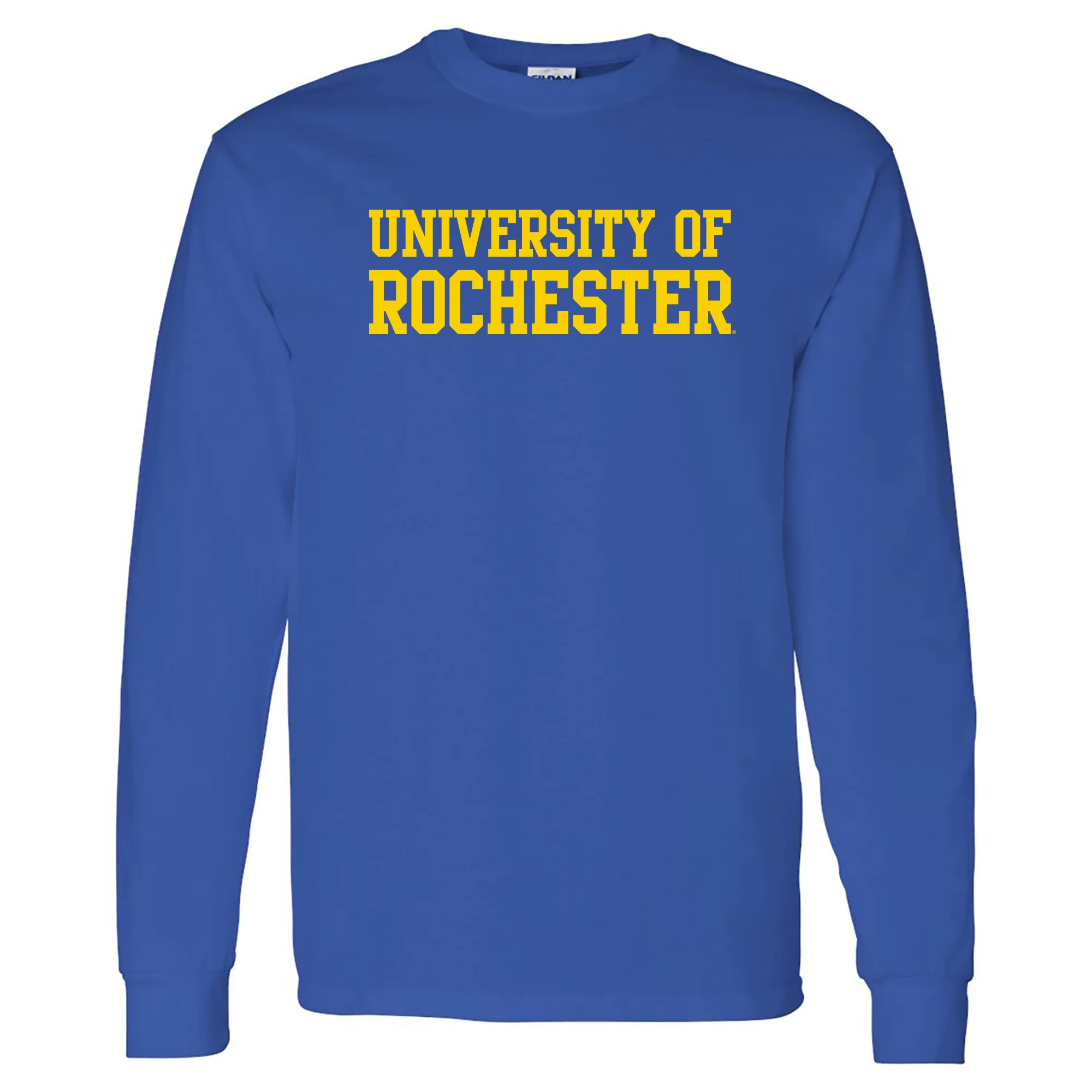 University of Rochester Yellowjackets Basic Block Long Sleeve T-Shirt - Royal
