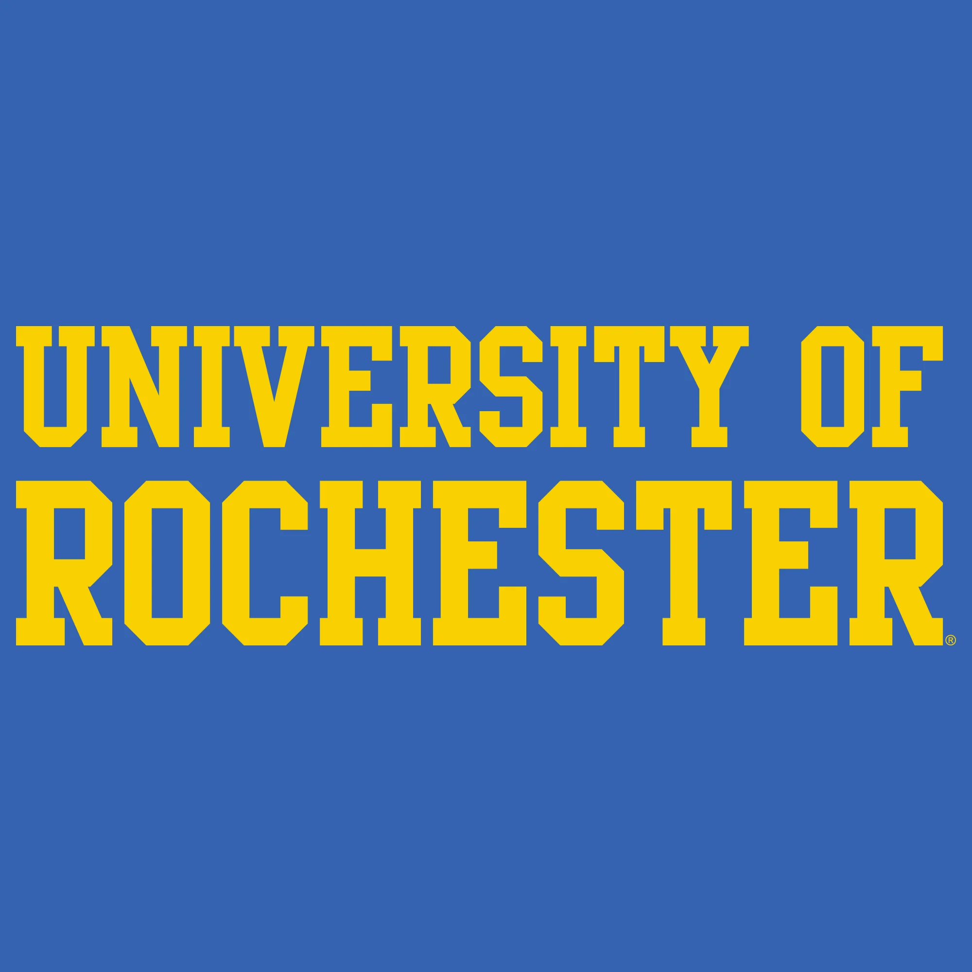 University of Rochester Yellowjackets Basic Block Womens Short Sleeve T Shirt - Royal - Image 2