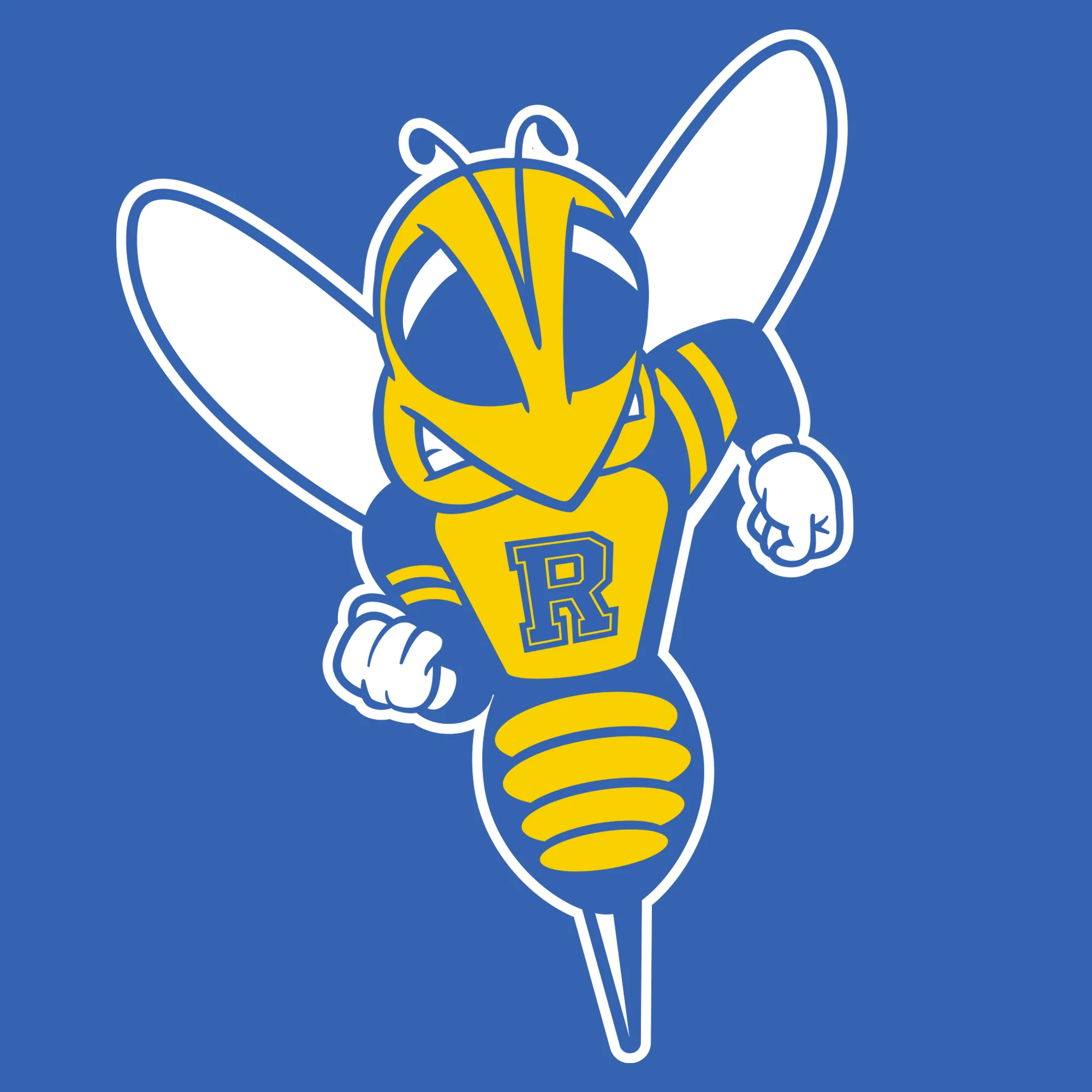 University of Rochester Yellowjackets Primary Logo Youth Short Sleeve T Shirt - Royal - Image 2