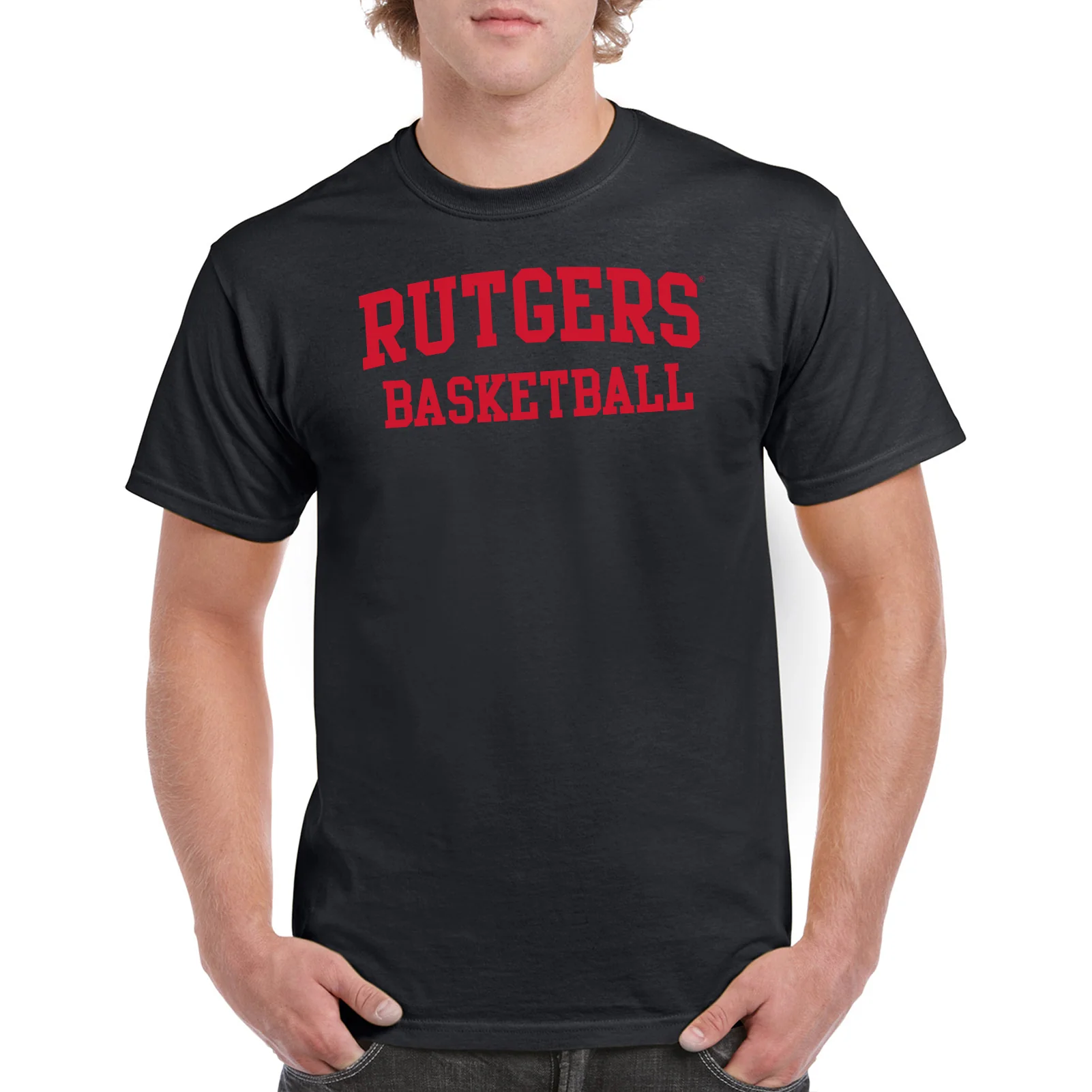 Rutgers Scarlet Knights Arch Logo Basketball T-Shirt - Black - Image 3