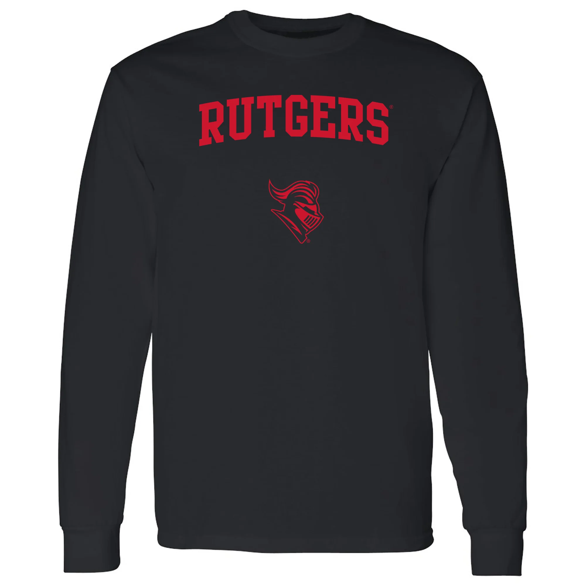Rutgers University Scarlet Knights Arch Logo Long Sleeve T-Shirt - Black
