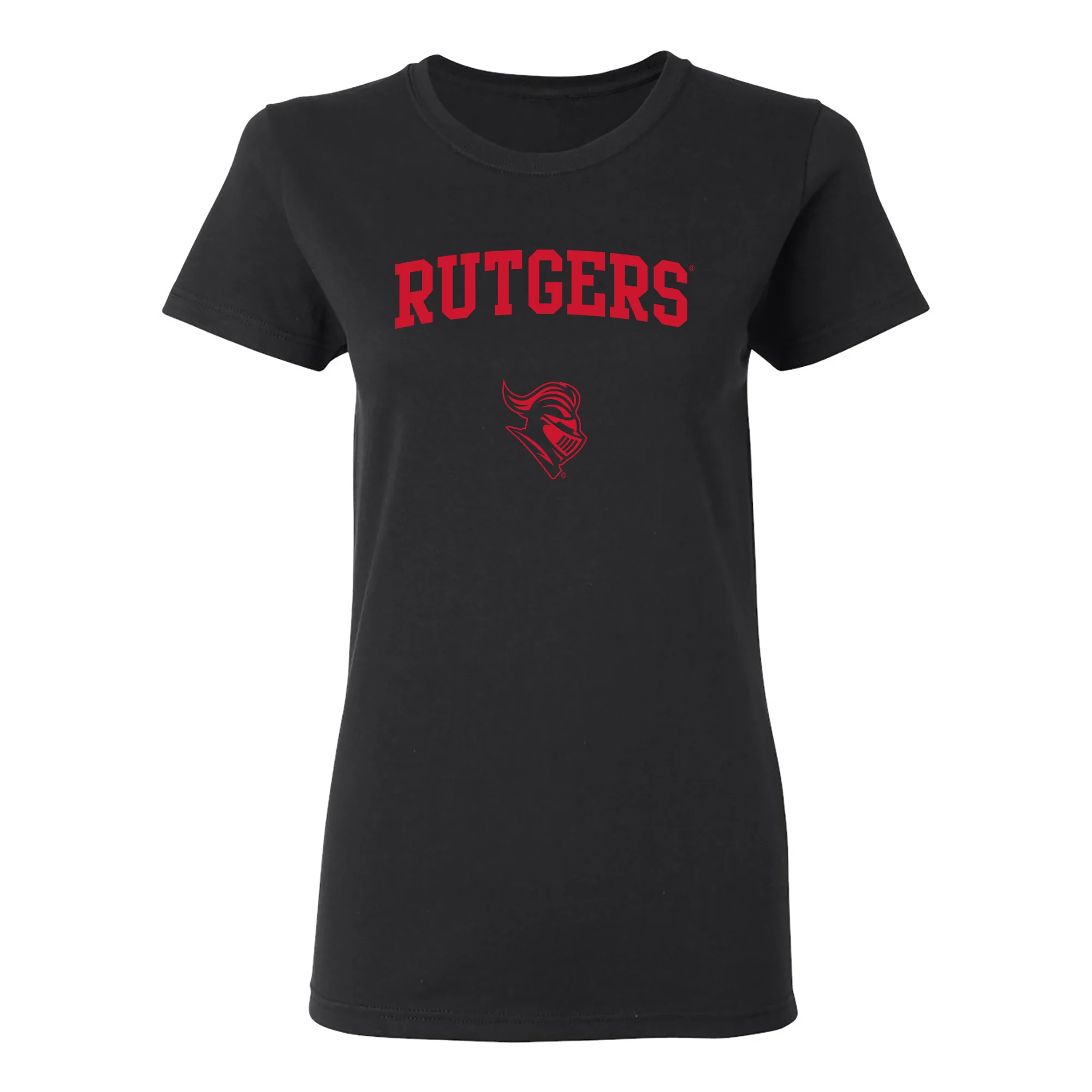 Rutgers University Scarlet Knights Arch Logo Women's T-Shirt - Black