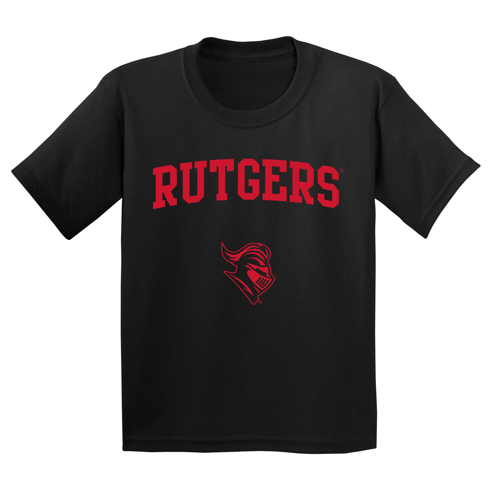 Rutgers University Scarlet Knights Arch Logo Youth T-Shirt - Black