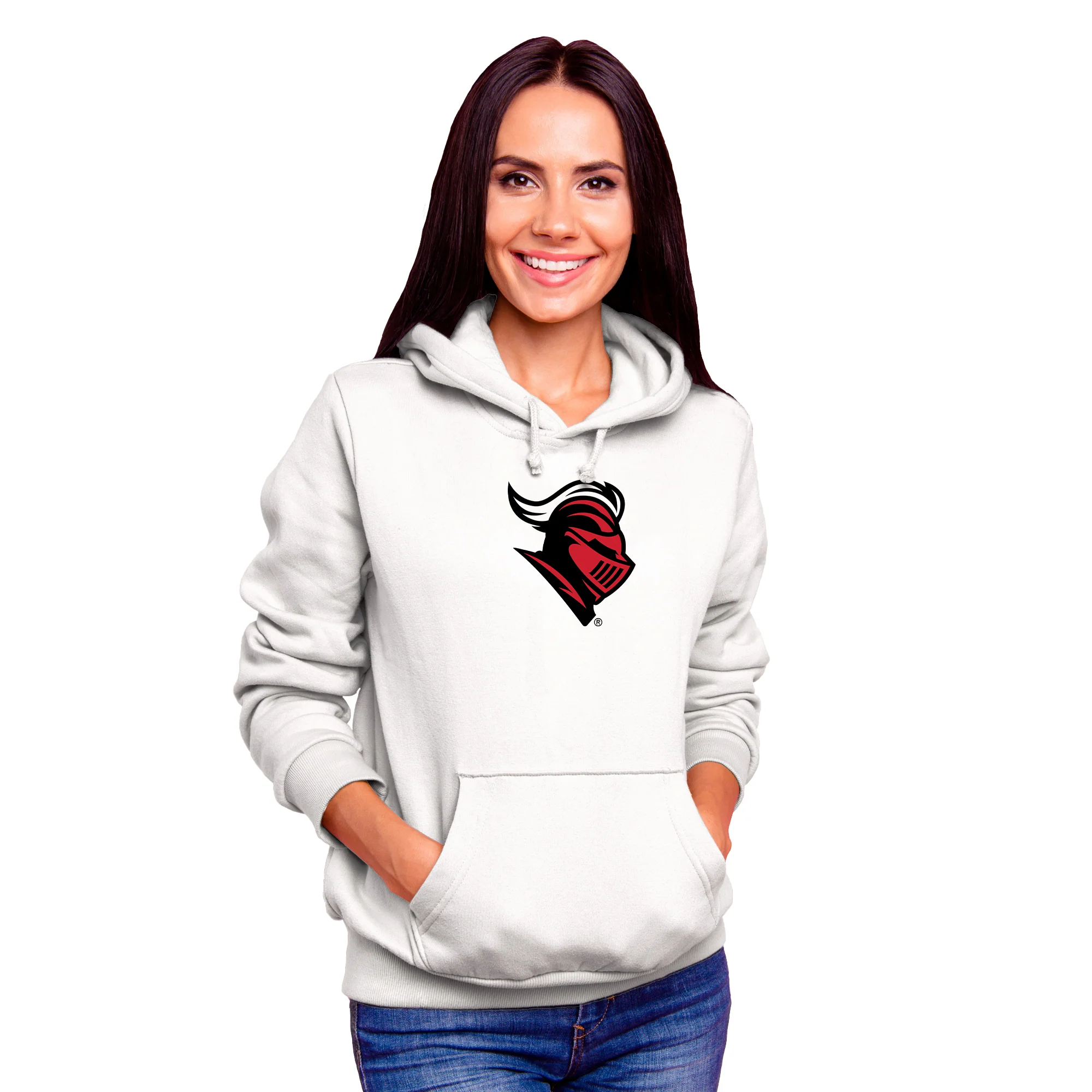 Rutgers University Scarlet Knights Primary Logo Hoodie - White - Image 4