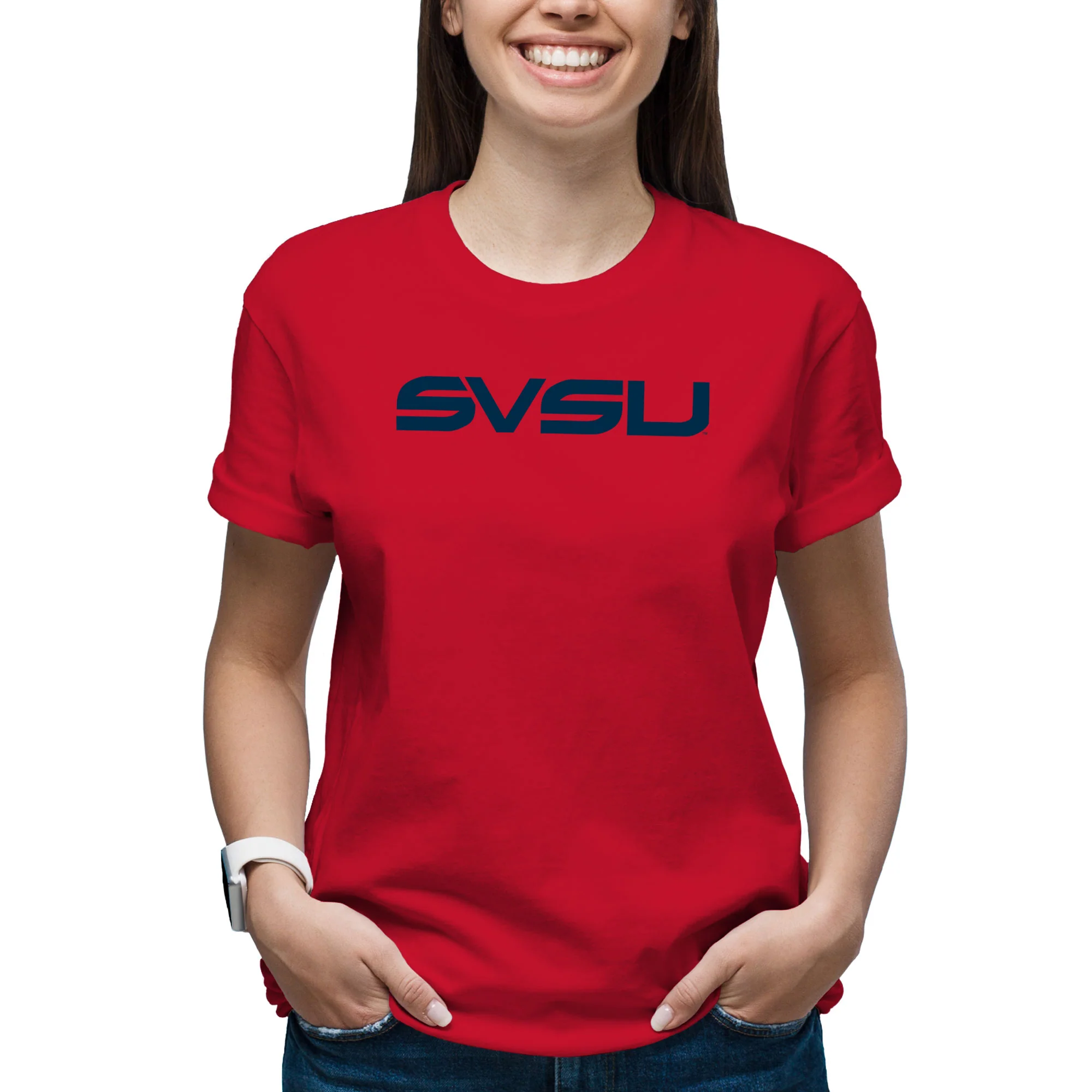 Saginaw Valley State SVSU Cardinals Basic Block T Shirt - Image 4