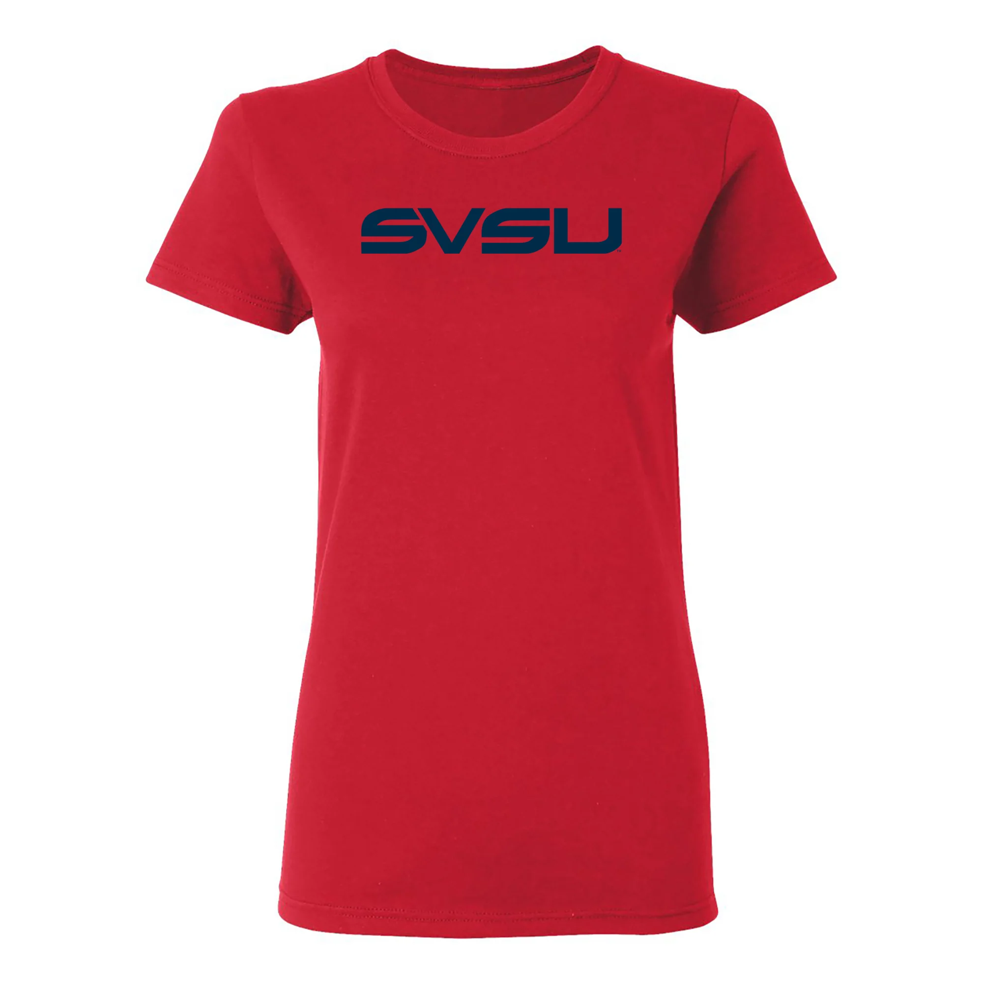 Saginaw Valley State SVSU Cardinals Basic Block Womens T Shirt - Red