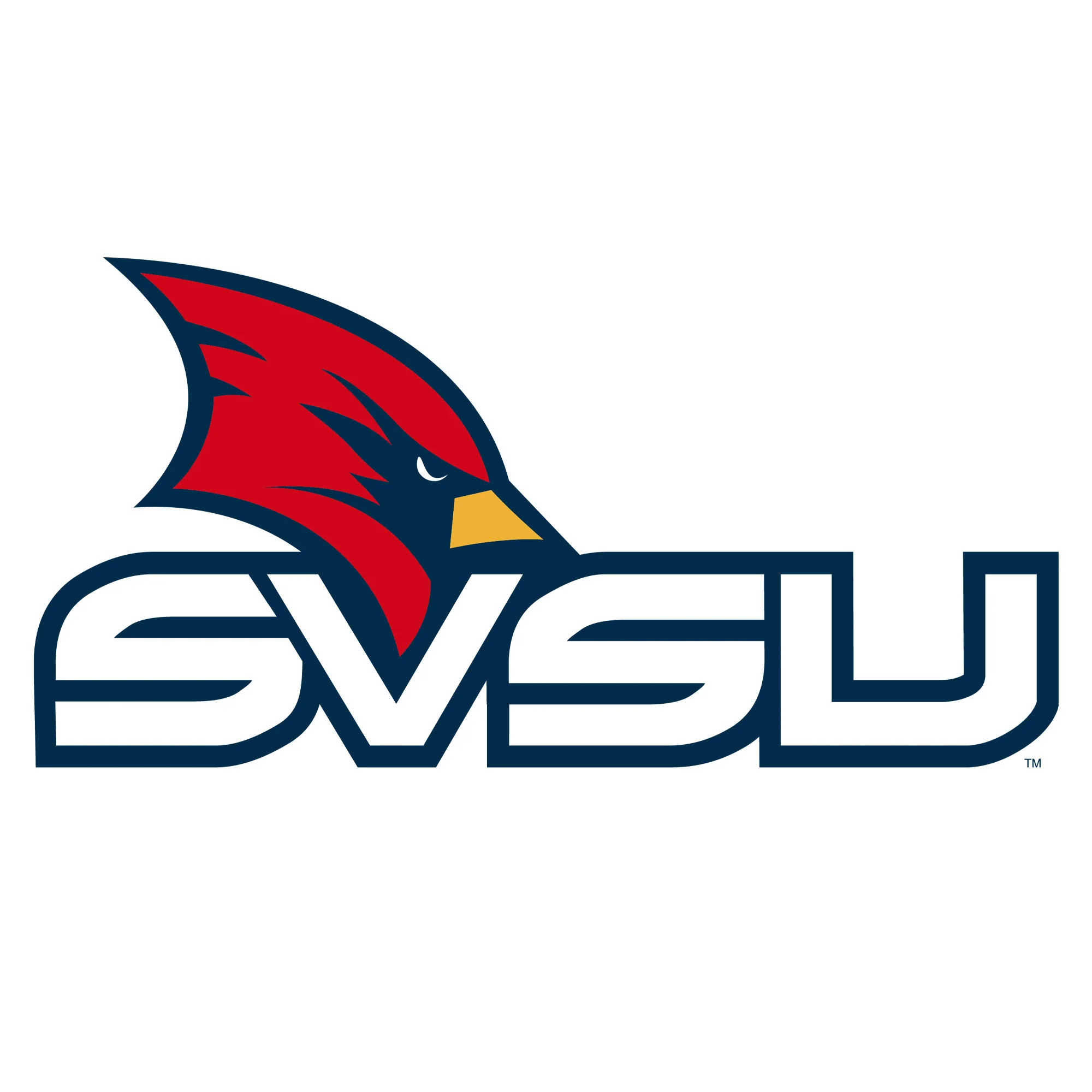 Saginaw Valley State SVSU Cardinals Primary Logo Long Sleeve T Shirt - White - Image 2