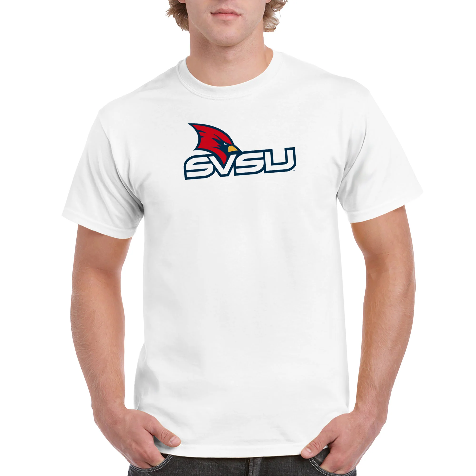 Saginaw Valley State SVSU Cardinals Primary Logo T Shirt - White - Image 3