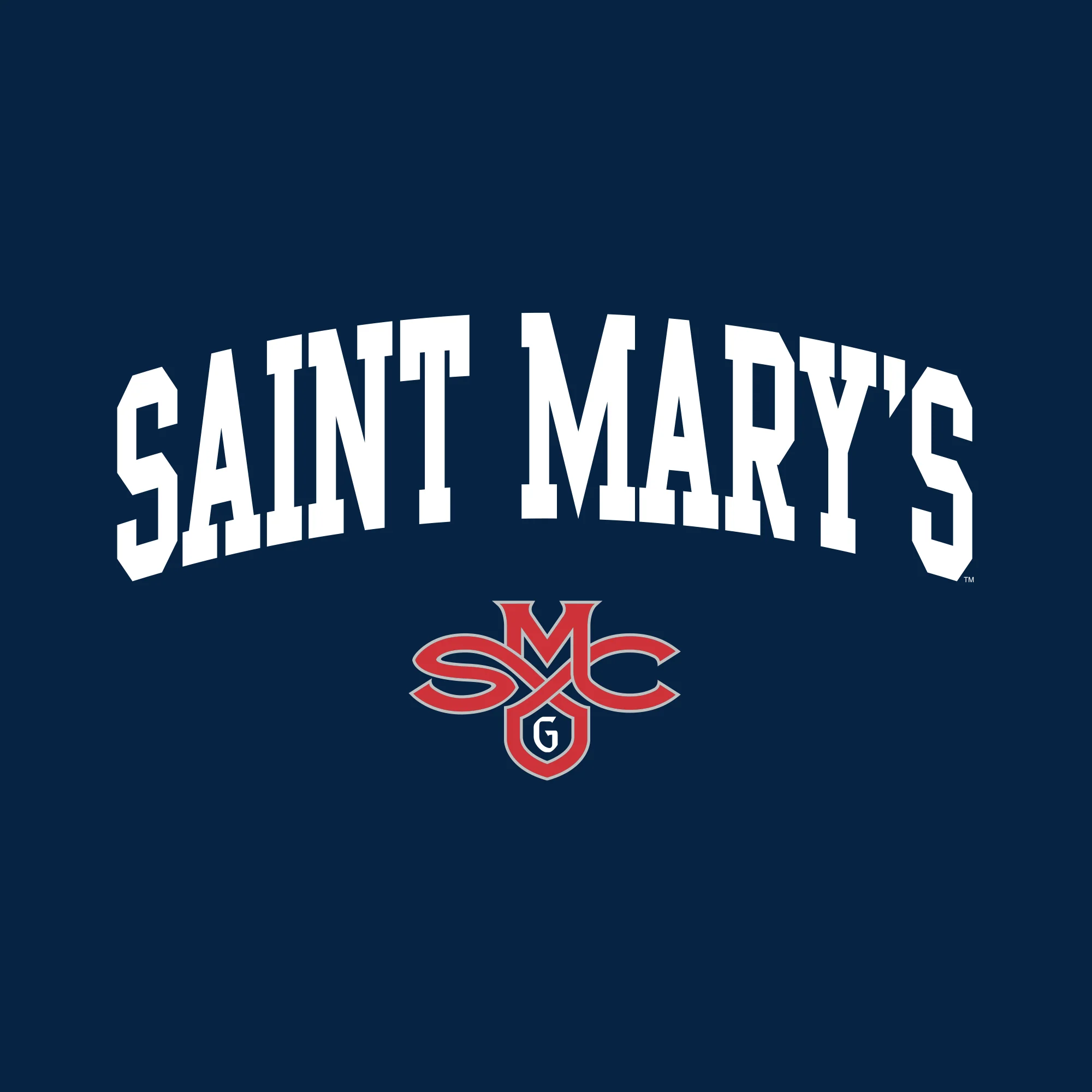 Saint Mary's College Gaels Arch Logo Crewneck Sweatshirt - Navy - Image 2