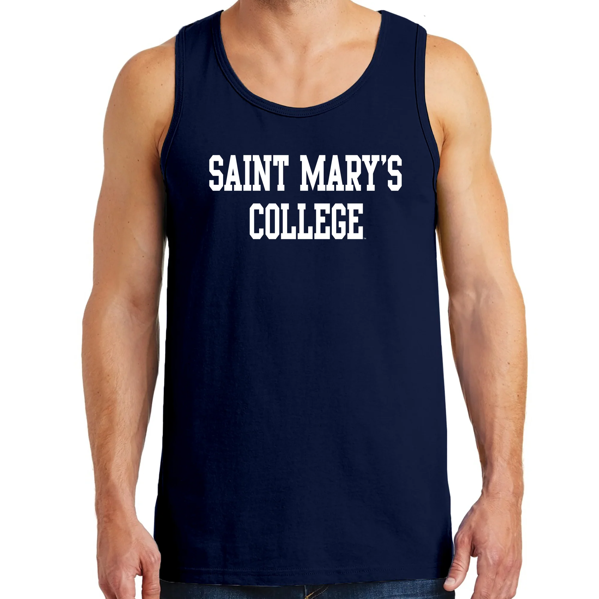 Saint Mary's College Gaels Basic Block Tank Top - Navy - Image 3