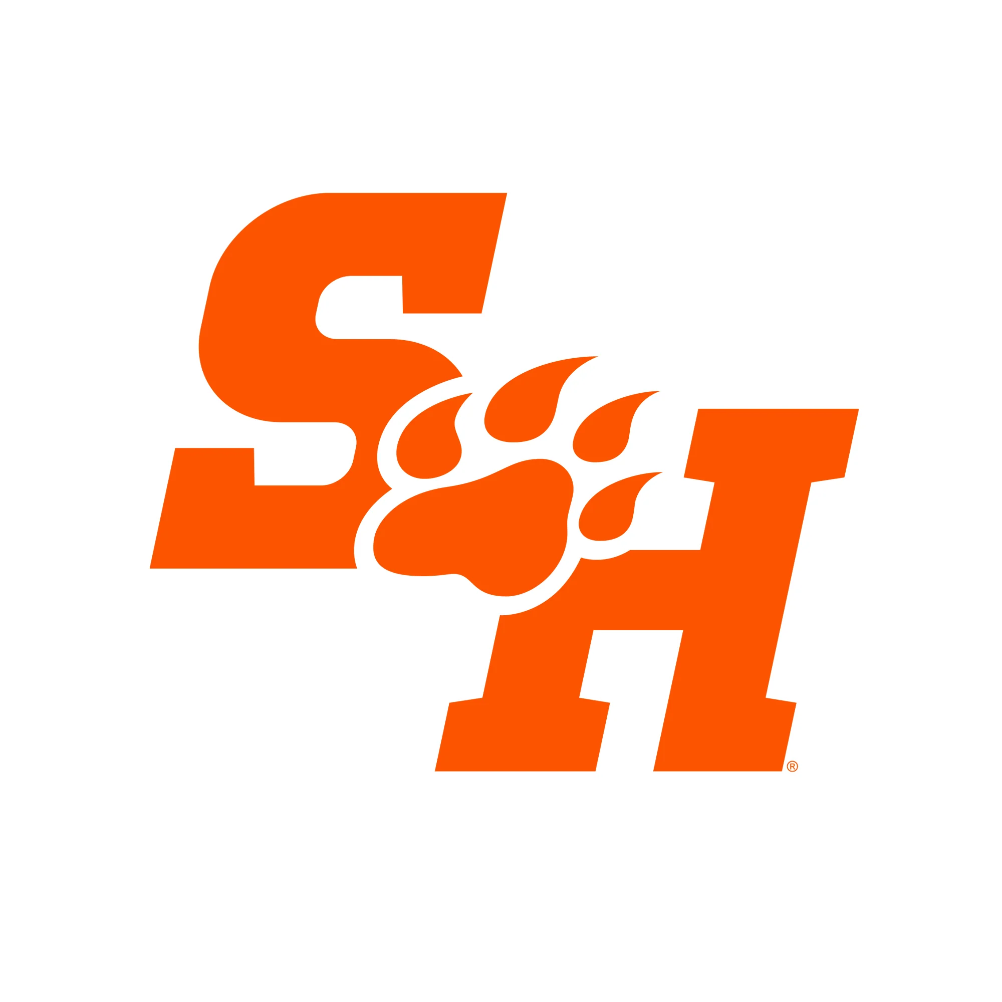 Sam Houston State University Bearkats Primary Logo Long Sleeve T Shirt - White - Image 2