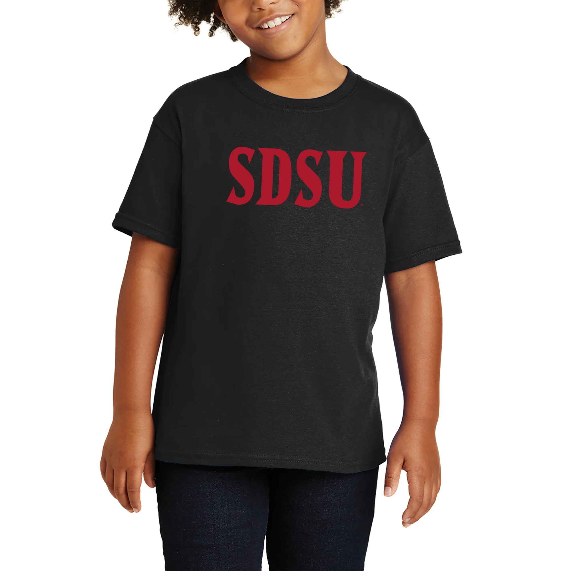 San Diego State Aztecs Basic Block Youth T Shirt - Black - Image 4