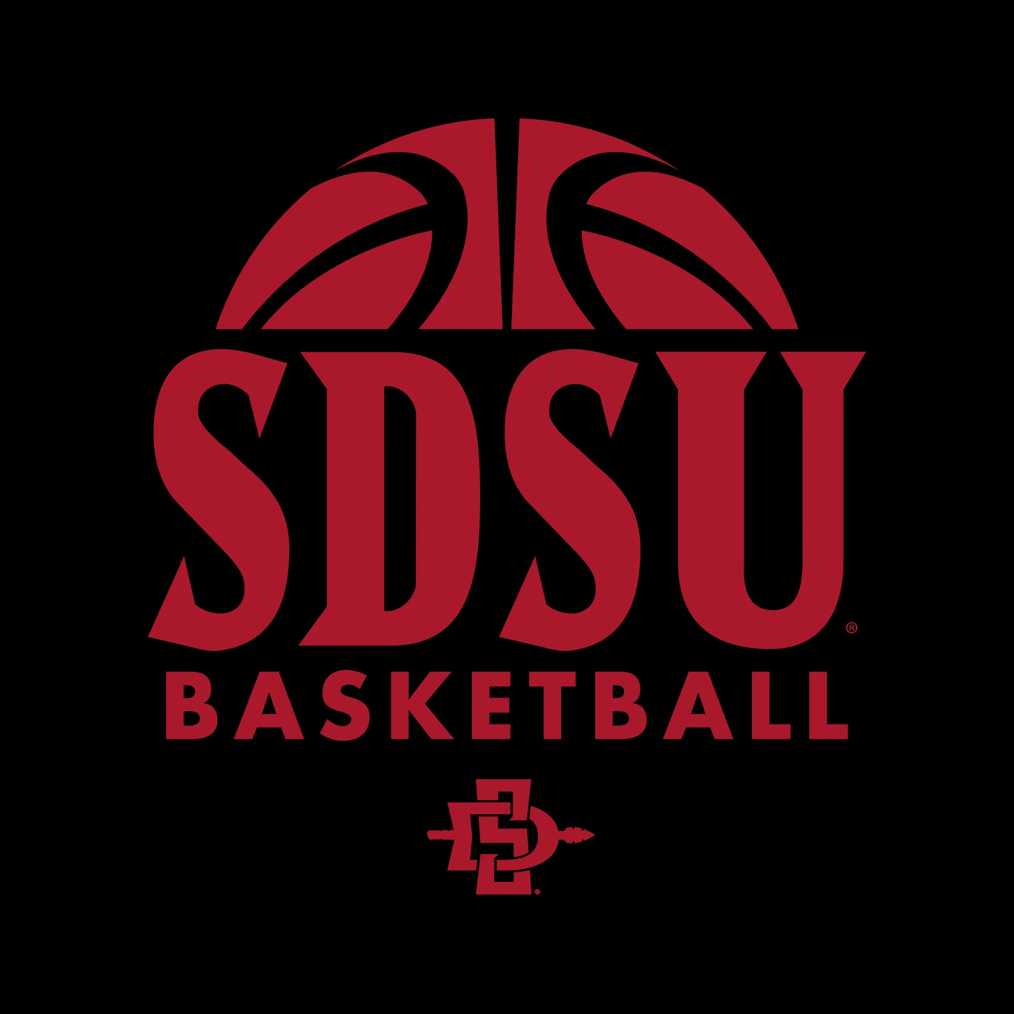 San Diego State Aztecs Basketball Hype T Shirt - Black - Image 2