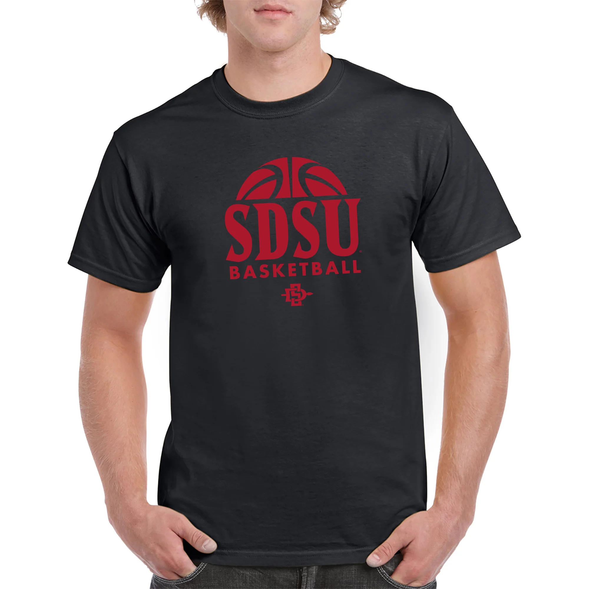 San Diego State Aztecs Basketball Hype T Shirt - Black - Image 3