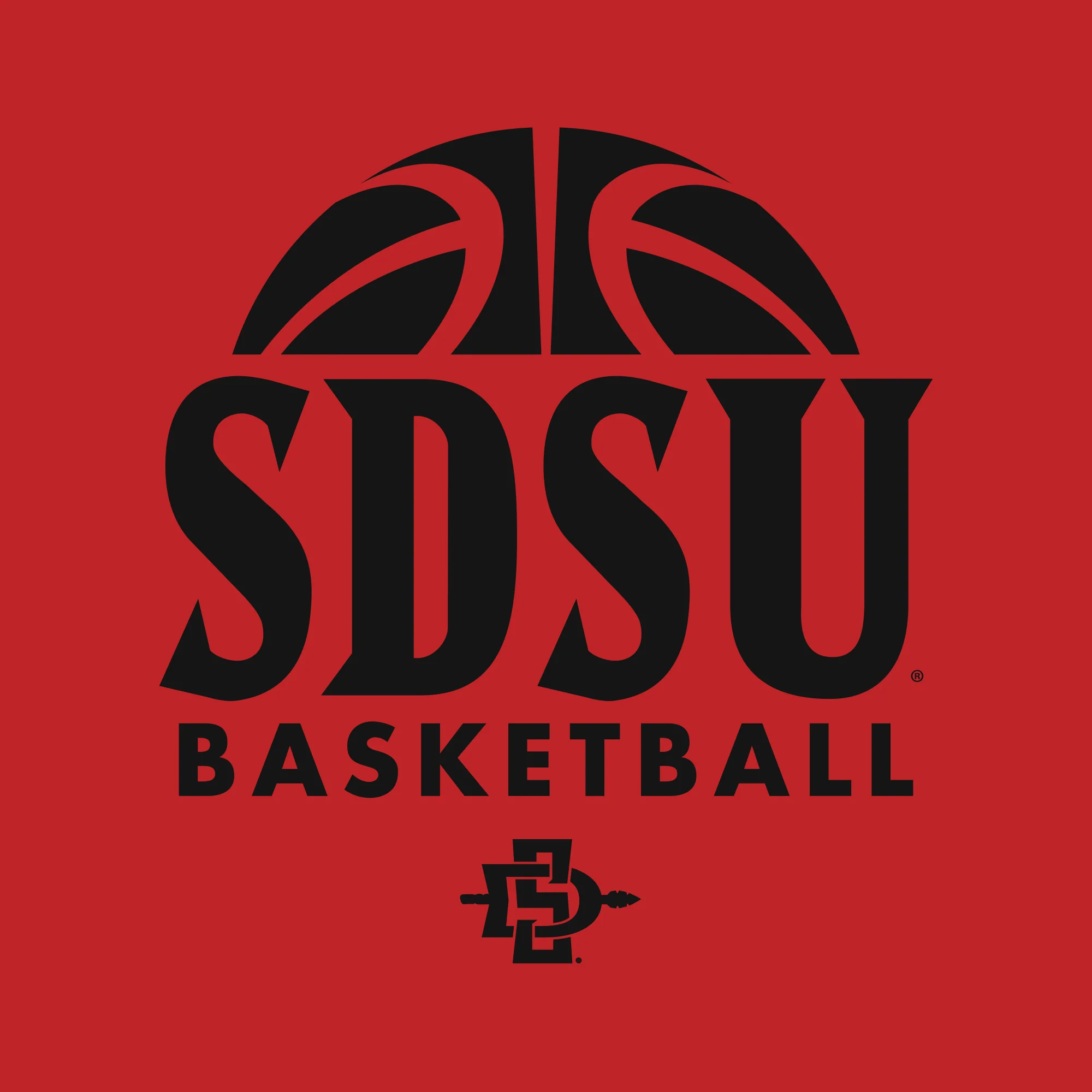 San Diego State Aztecs Basketball Hype T Shirt - Red - Image 2