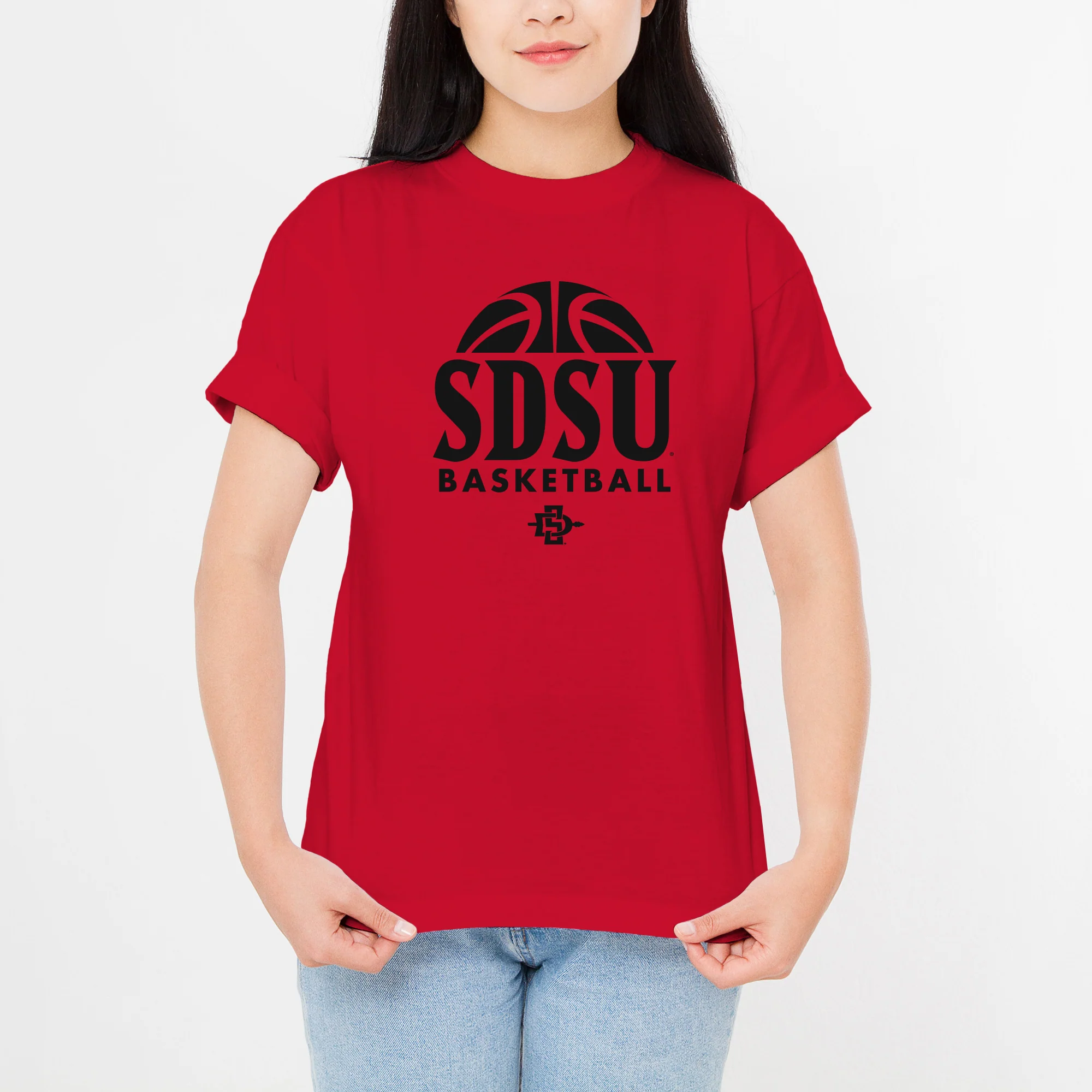 San Diego State Aztecs Basketball Hype T Shirt - Red - Image 4
