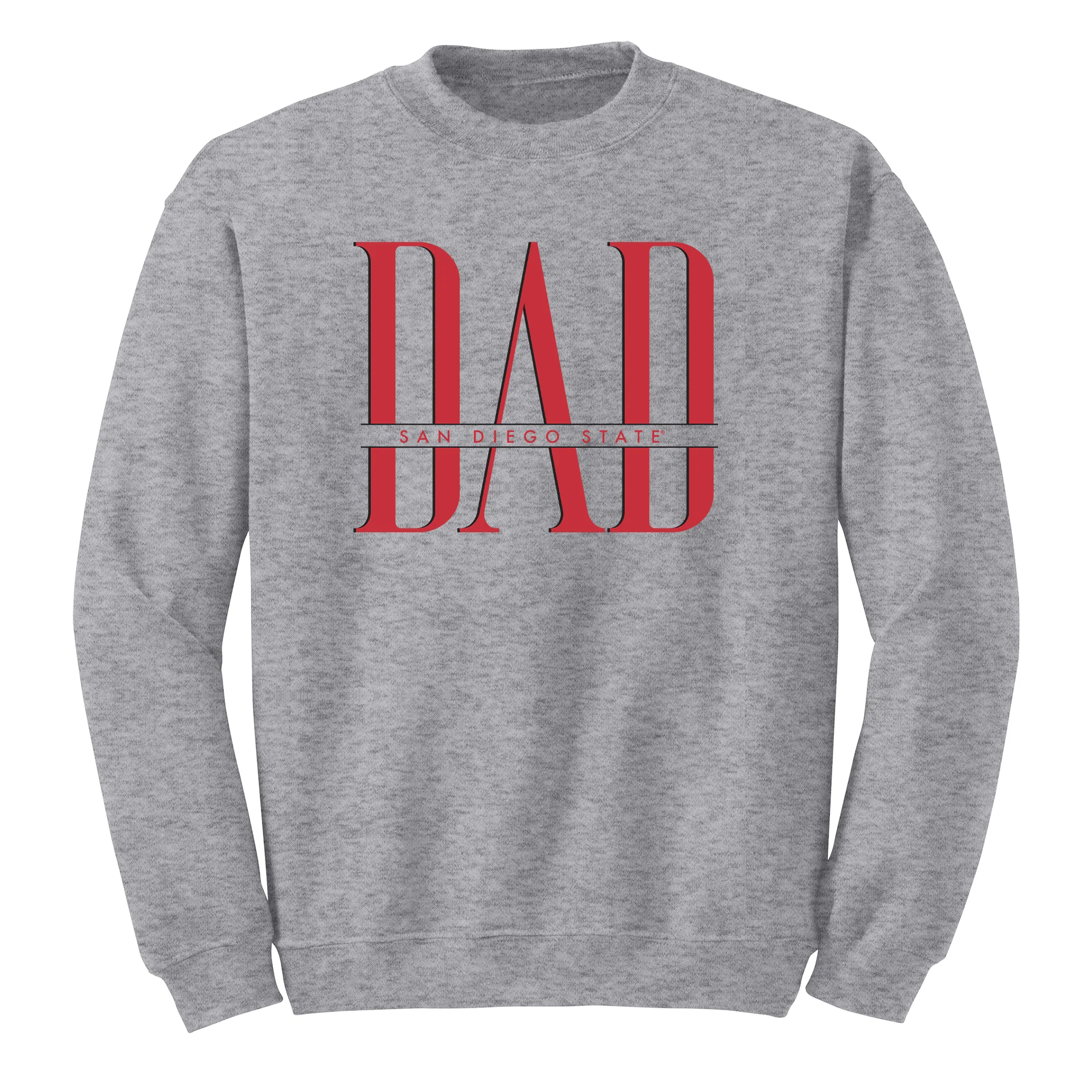 San Diego State Aztecs Classic Dad Crewneck Sweatshirt - Sport Grey