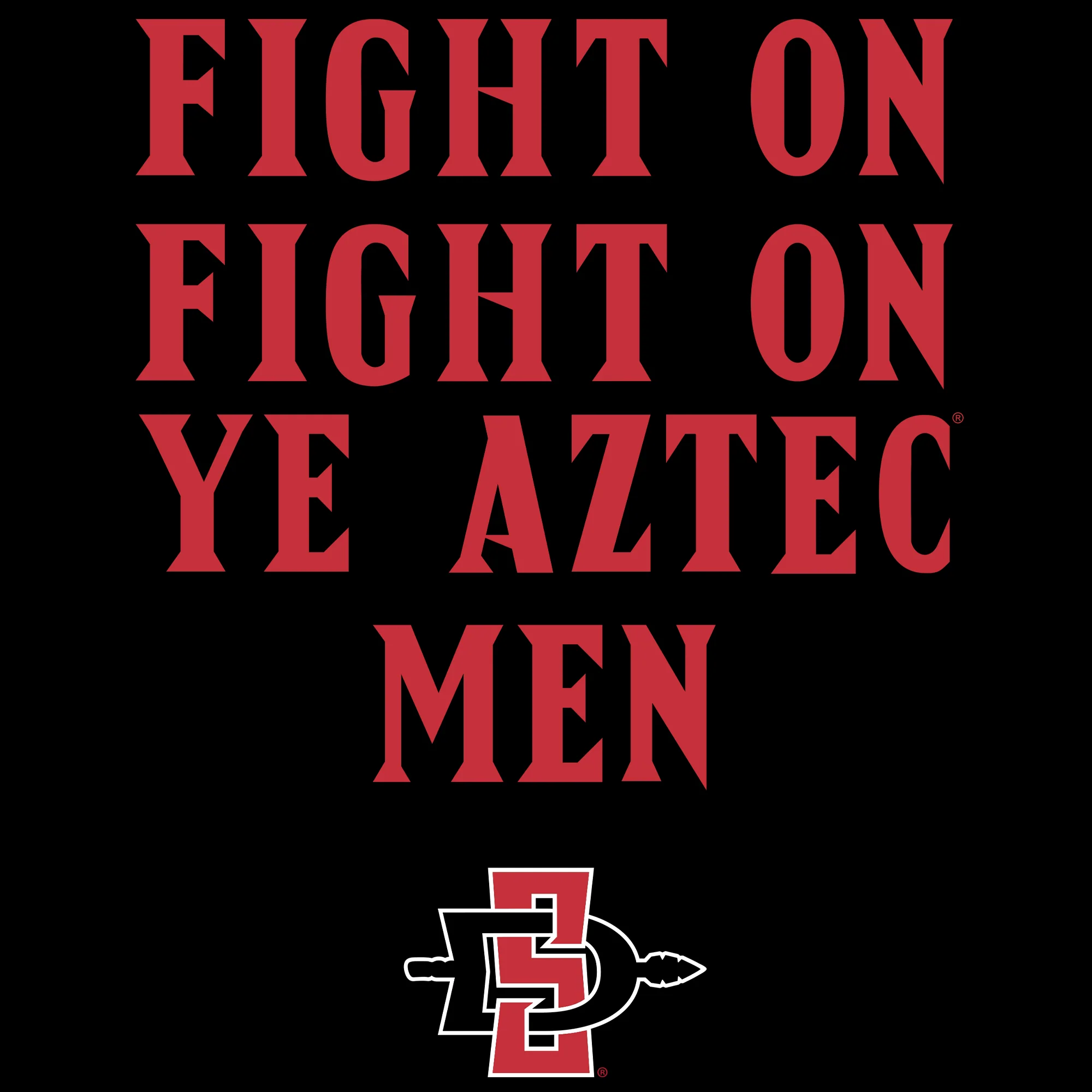 San Diego State Aztecs Fight Song Sport T-Shirt - Black - Image 2