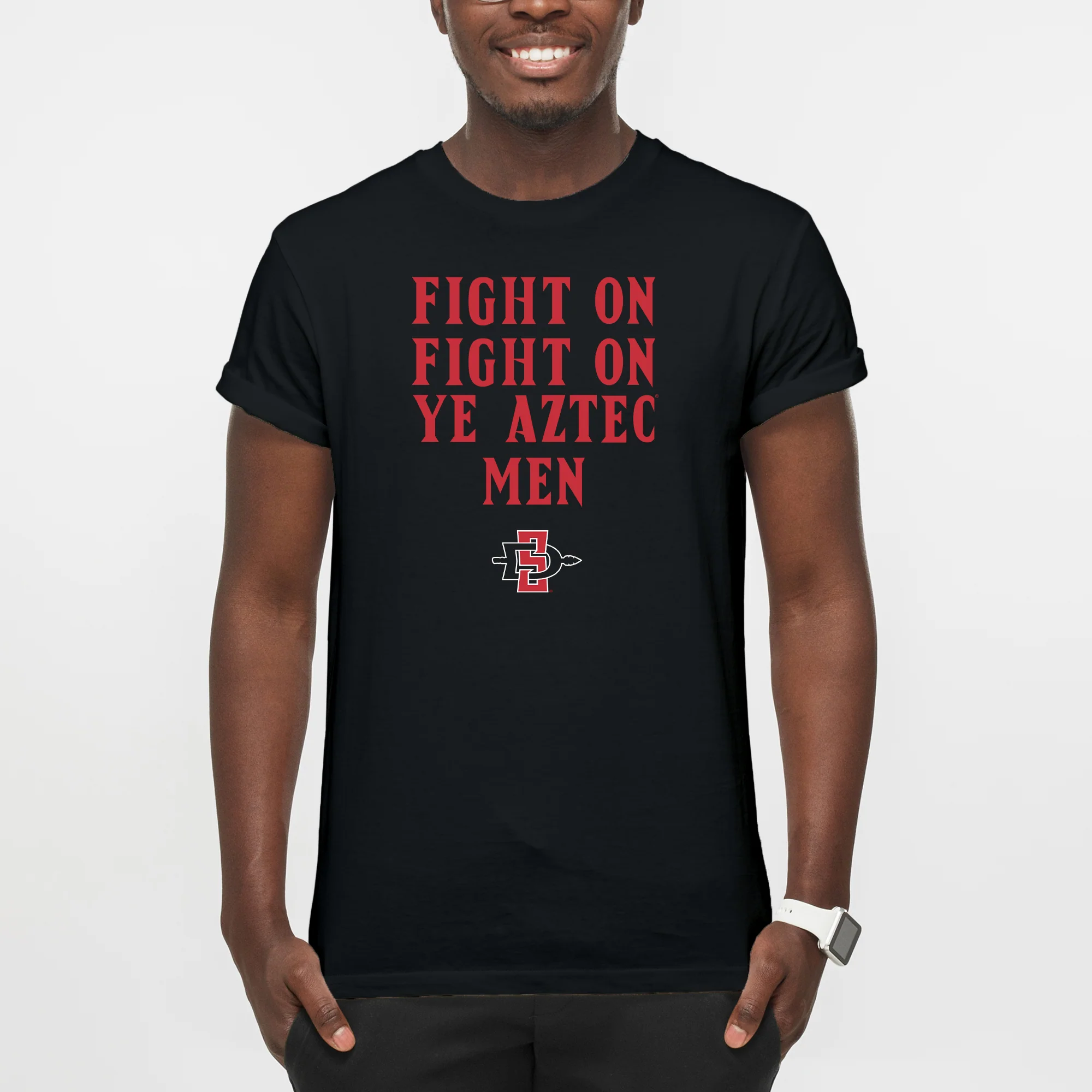 San Diego State Aztecs Fight Song Sport T-Shirt - Black - Image 3