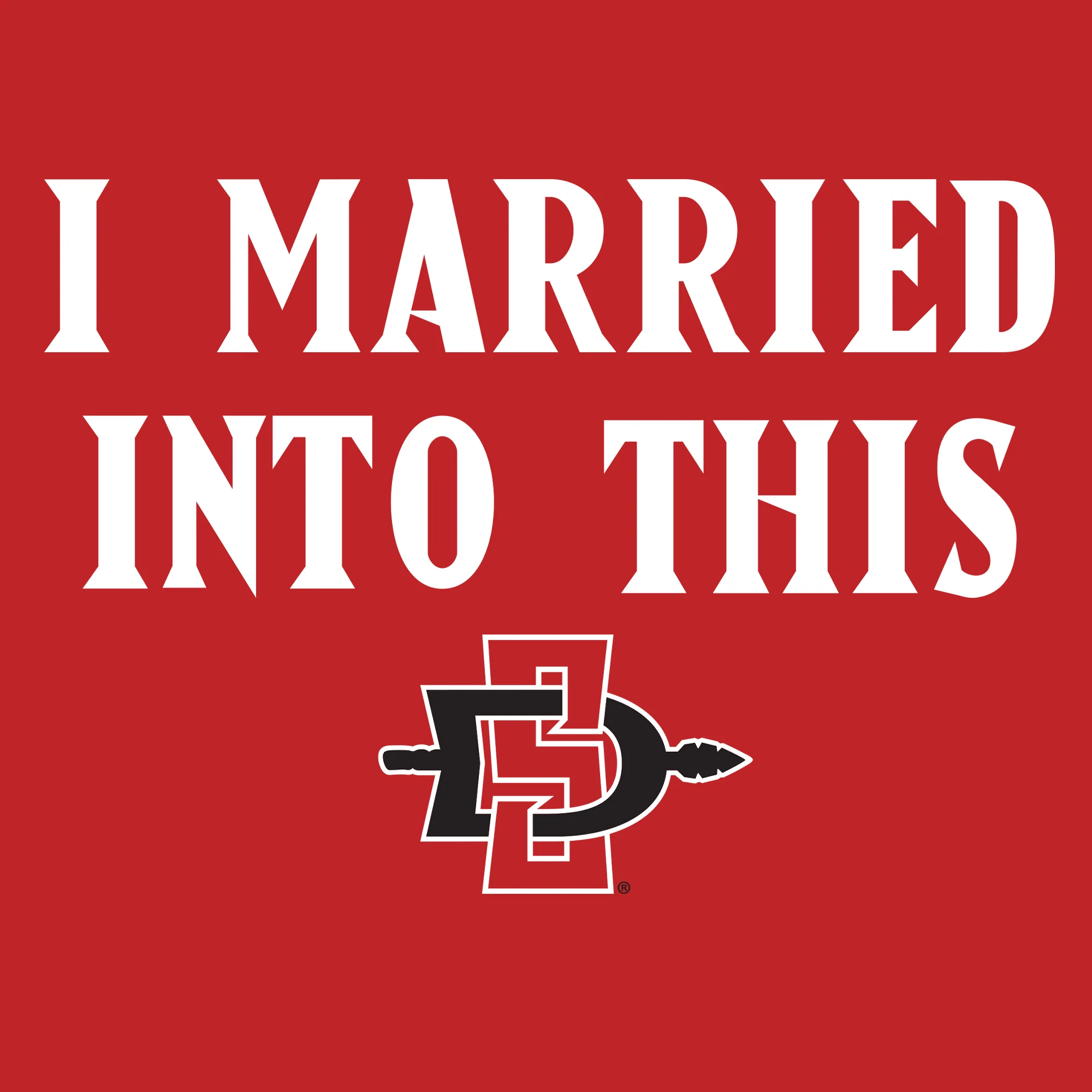 San Diego State Aztecs I Married Into This Women's T-Shirt - Red - Image 2