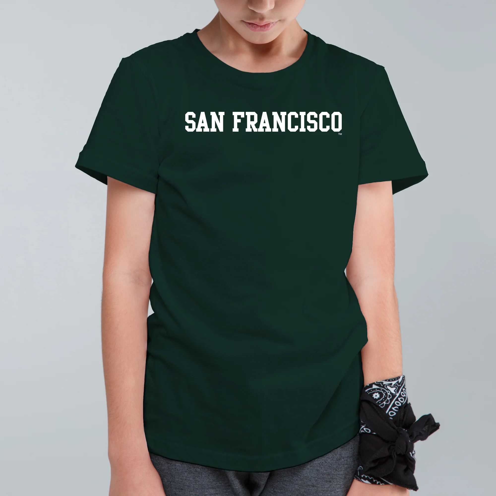 San Francisco Dons Basic Block Youth T-Shirt - Forest - Image 3