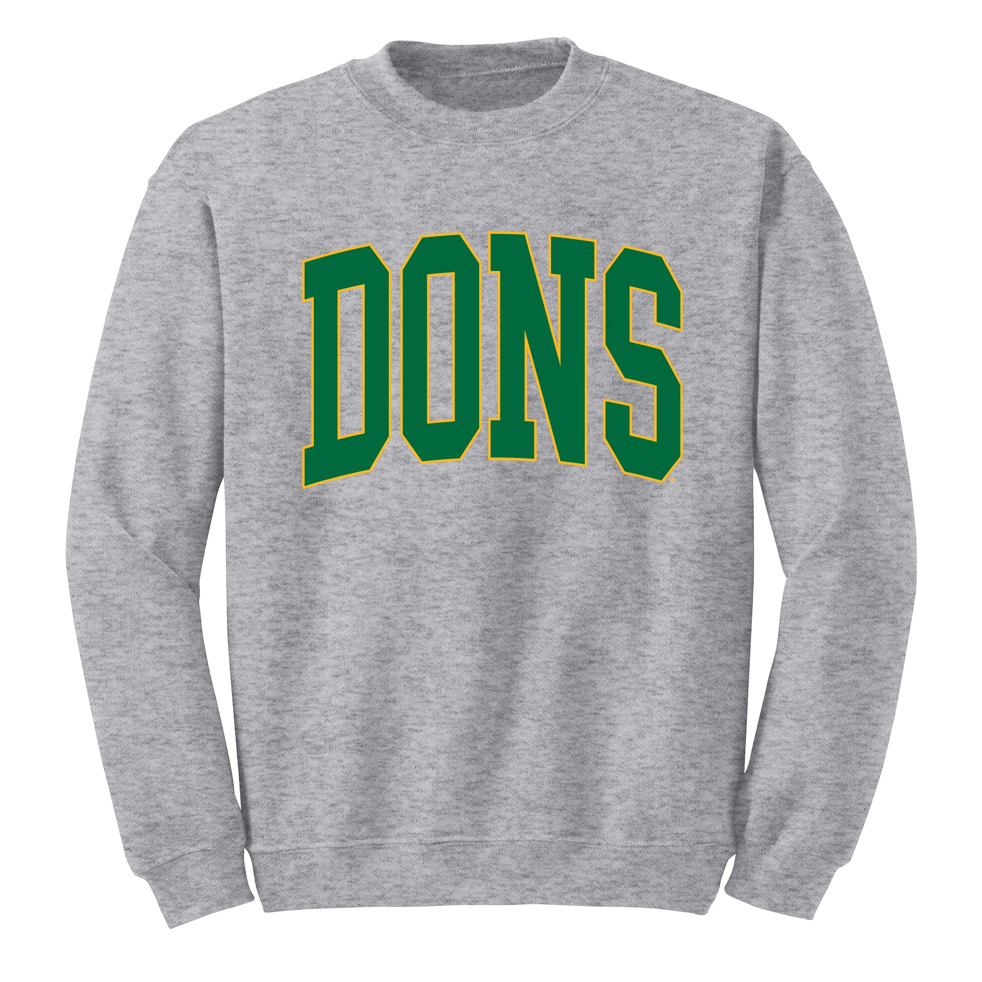 San Francisco Dons Mega Arch Crewneck Sweatshirt - Sport Grey