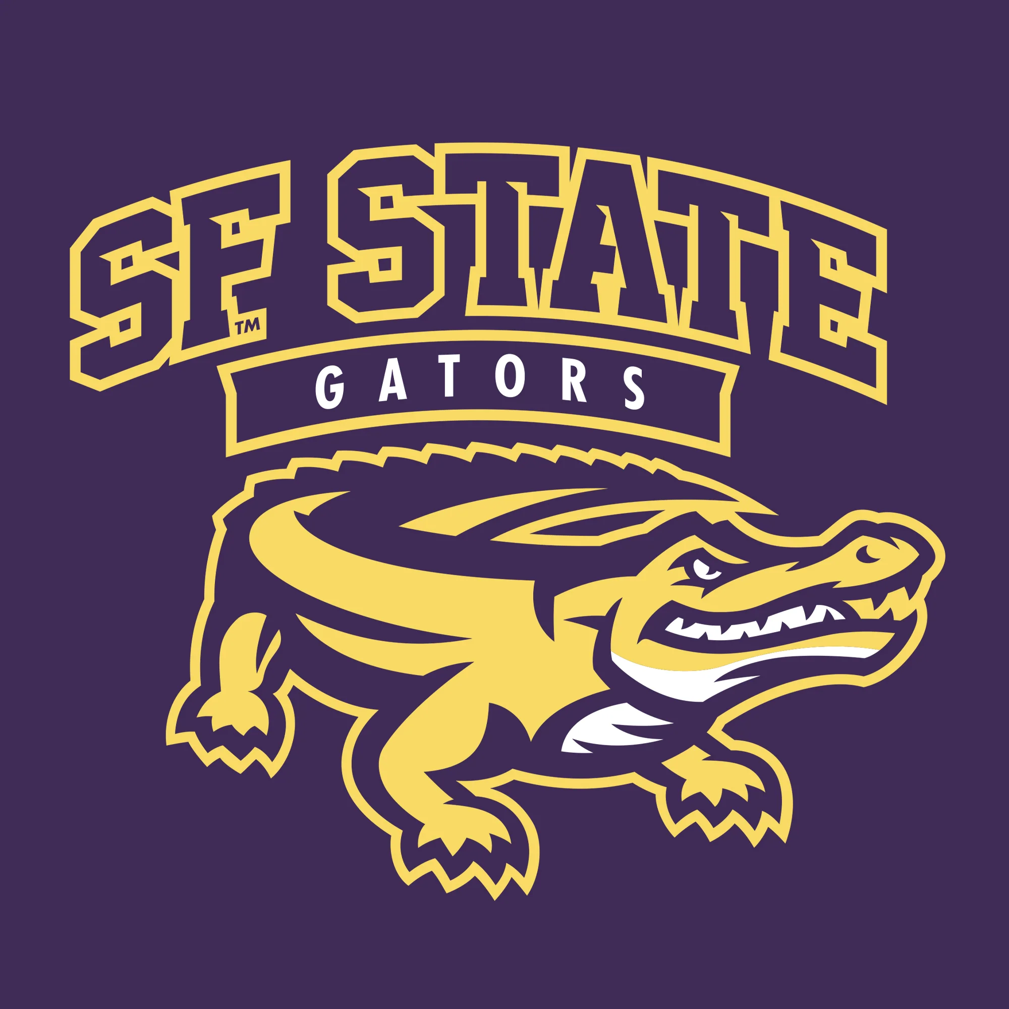 San Francisco State University Gators Arch Logo Women's T-Shirt - Purple - Image 2