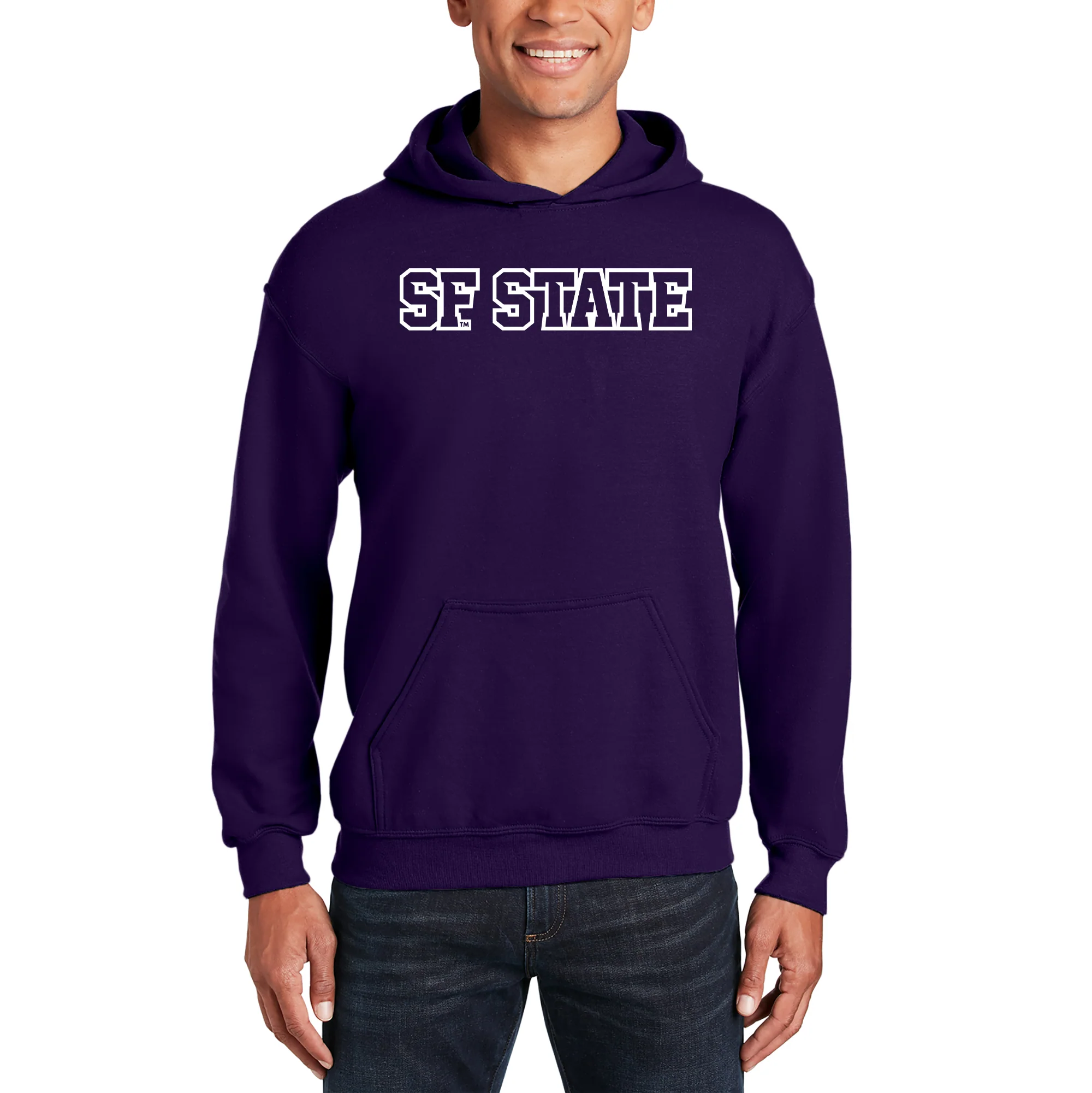 San Francisco State University Gators Basic Block Hoodie - Purple - Image 3