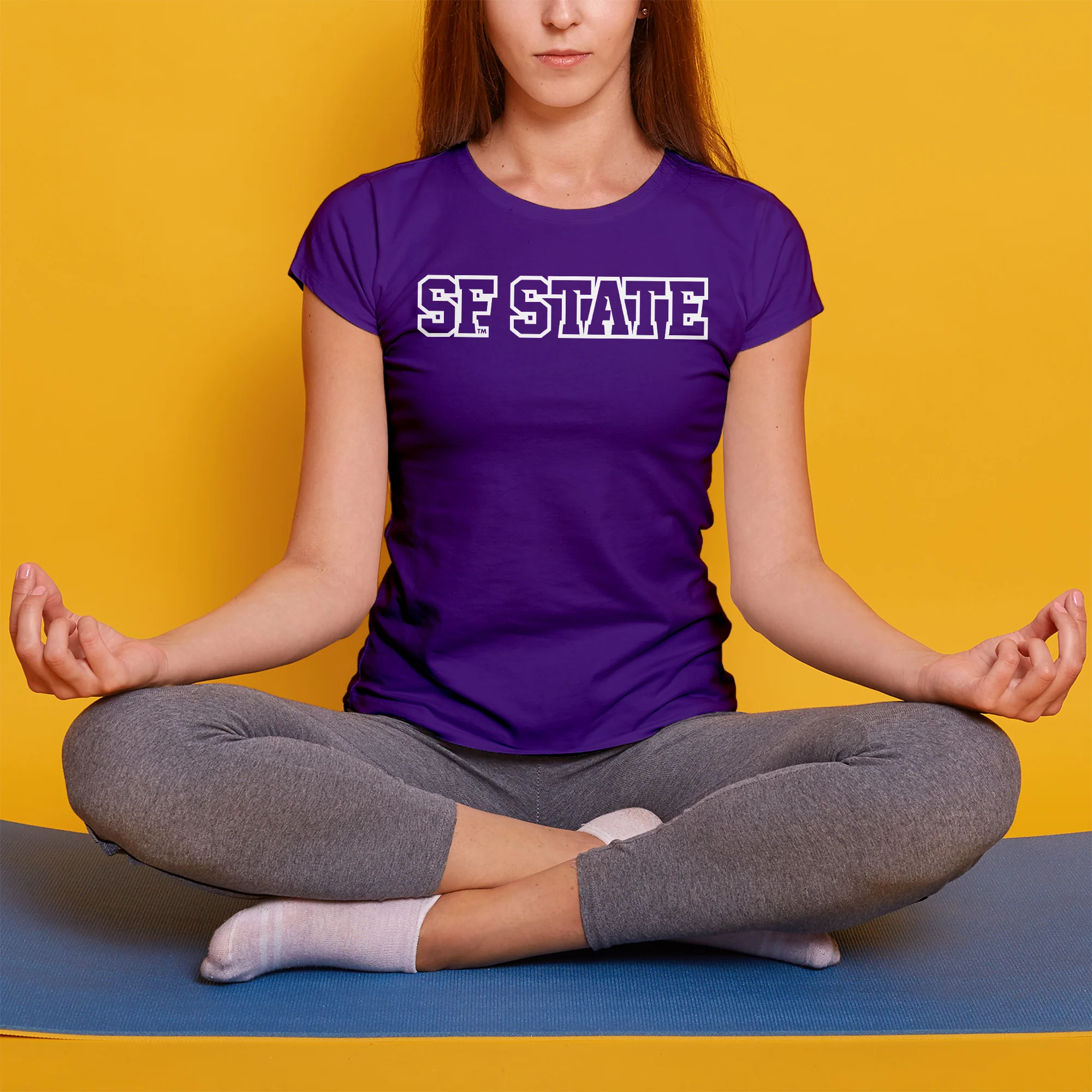 San Francisco State University Gators Basic Block Women's T-Shirt - Purple - Image 4