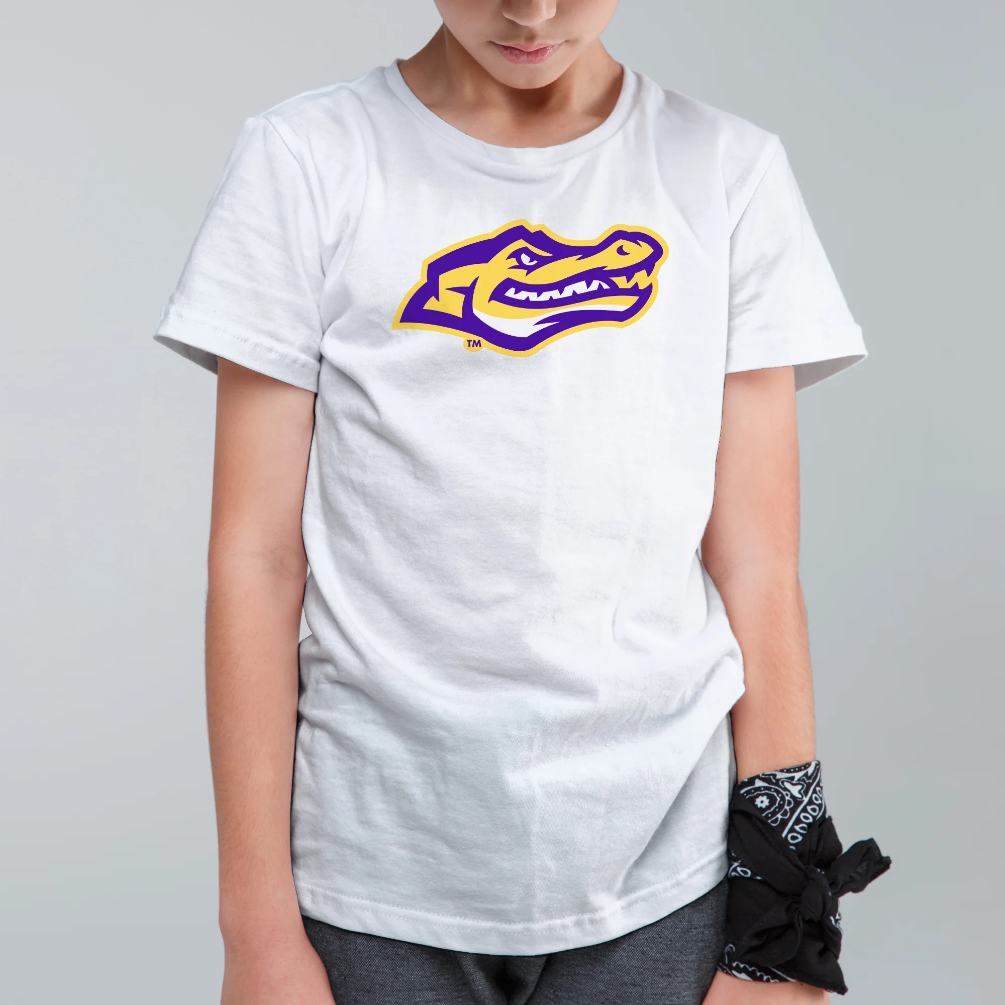 San Francisco State University Gators Primary Logo Youth T-Shirt - White - Image 3