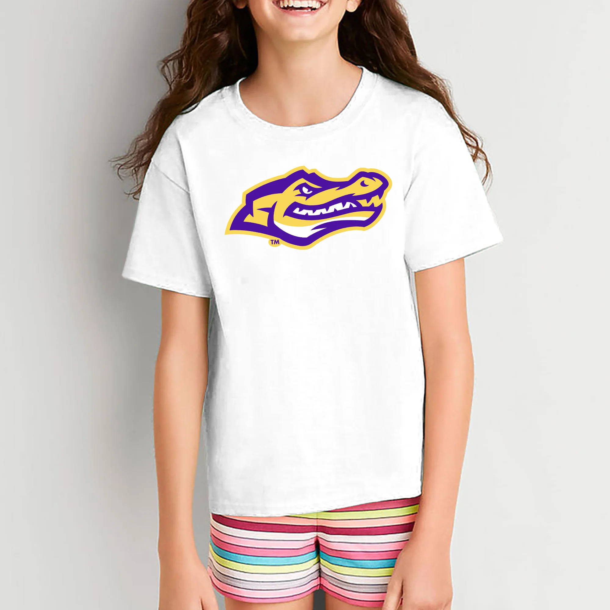 San Francisco State University Gators Primary Logo Youth T-Shirt - White - Image 4