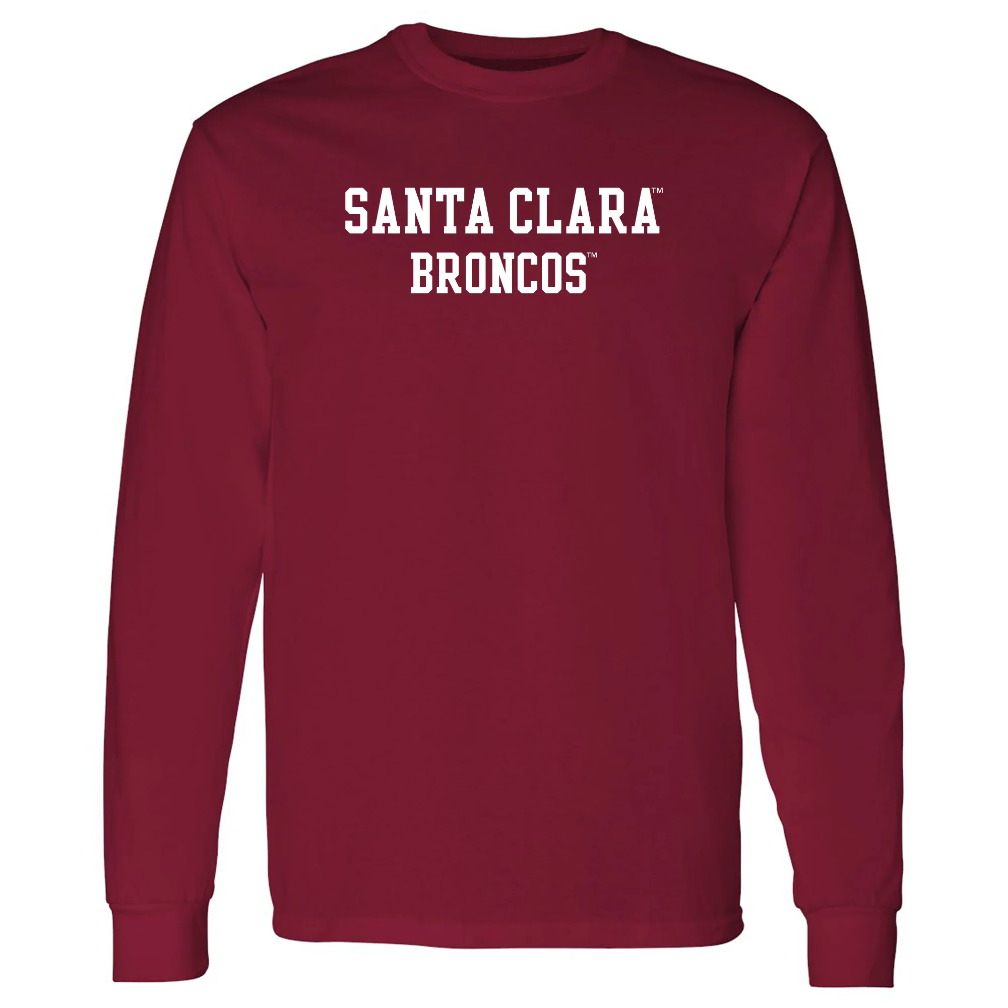 Santa Clara Broncos Basic Block Long Sleeve - Cardinal
