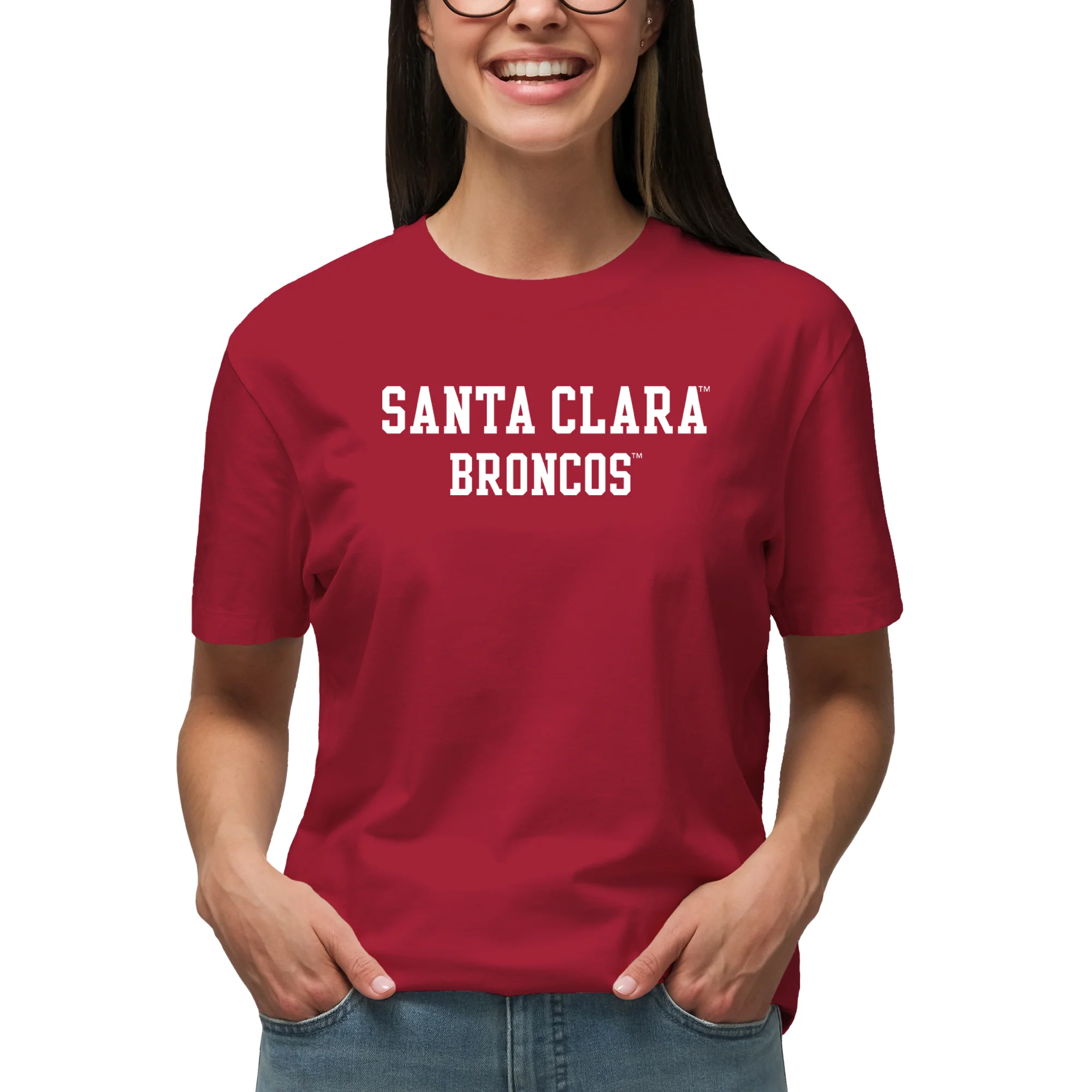 Santa Clara Broncos Basic Block T-Shirt - Cardinal - Image 4