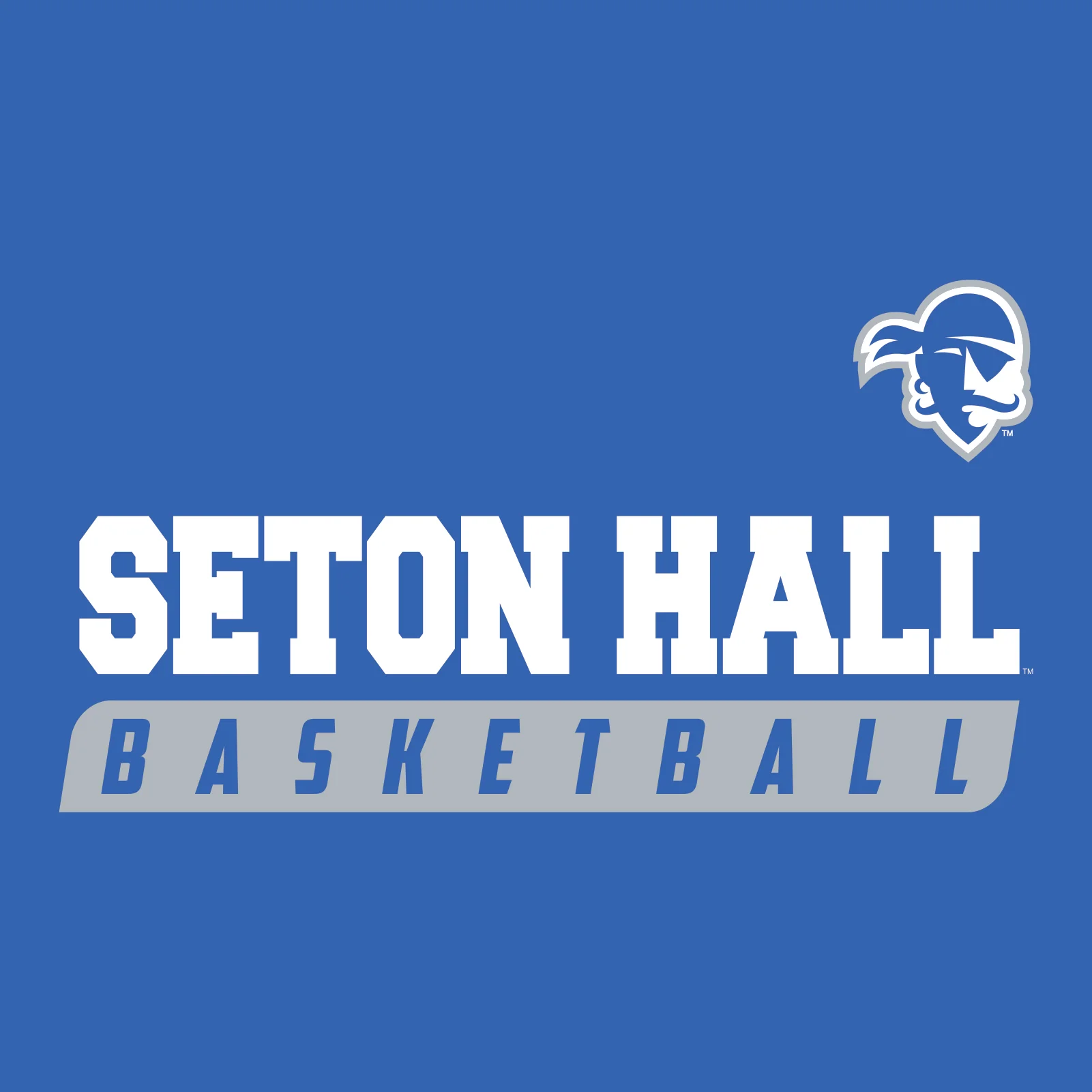 Seton Hall University Pirates Basketball Slant Short Sleeve T Shirt - Royal - Image 2