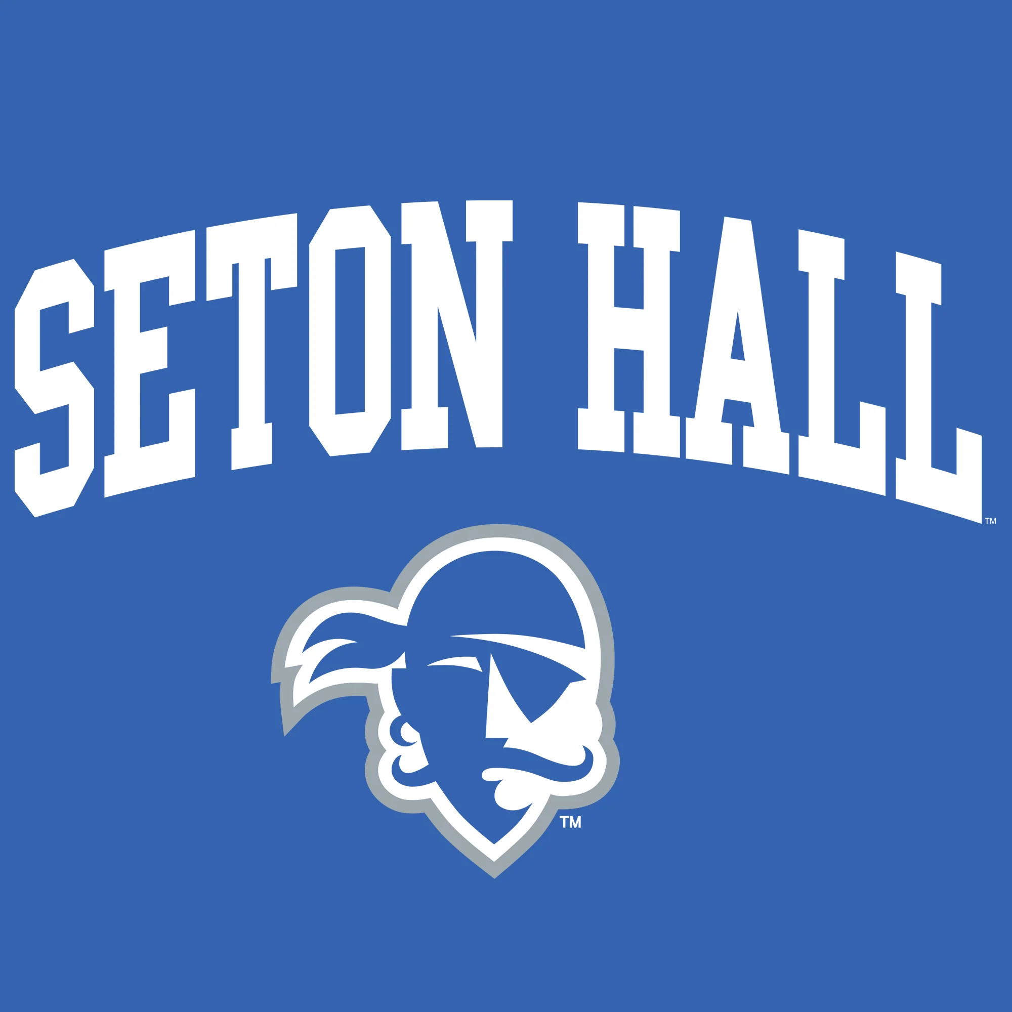 Seton Hall University Pirates Arch Logo Long Sleeve T-Shirt - Royal - Image 2