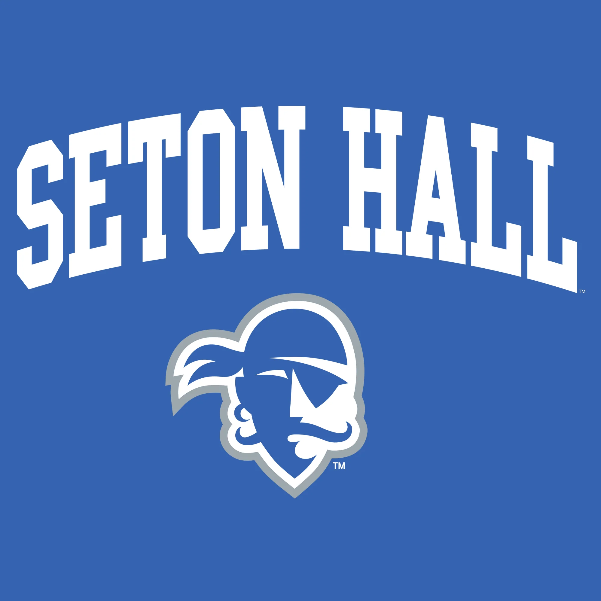 Seton Hall University Pirates Arch Logo Short Sleeve T Shirt - Royal - Image 2