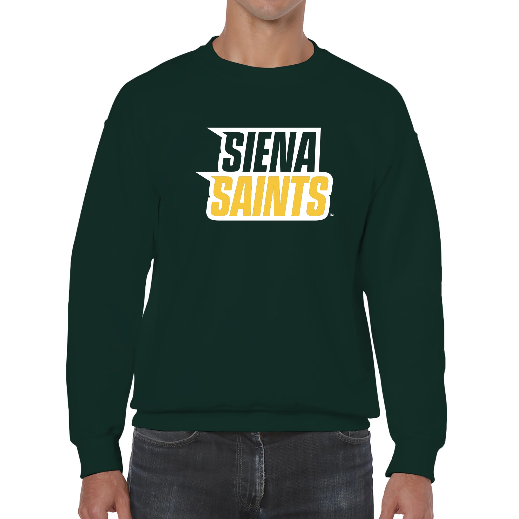 Siena University Basic Block Crewneck - Forest - Image 3