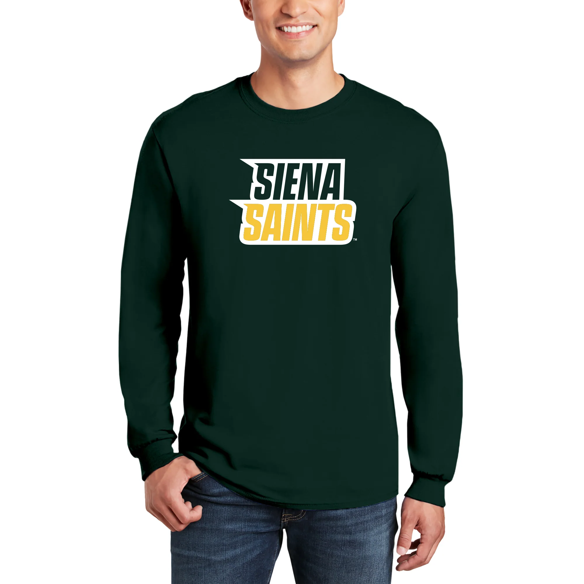 Siena University Basic Block Long Sleeve - Forest - Image 3