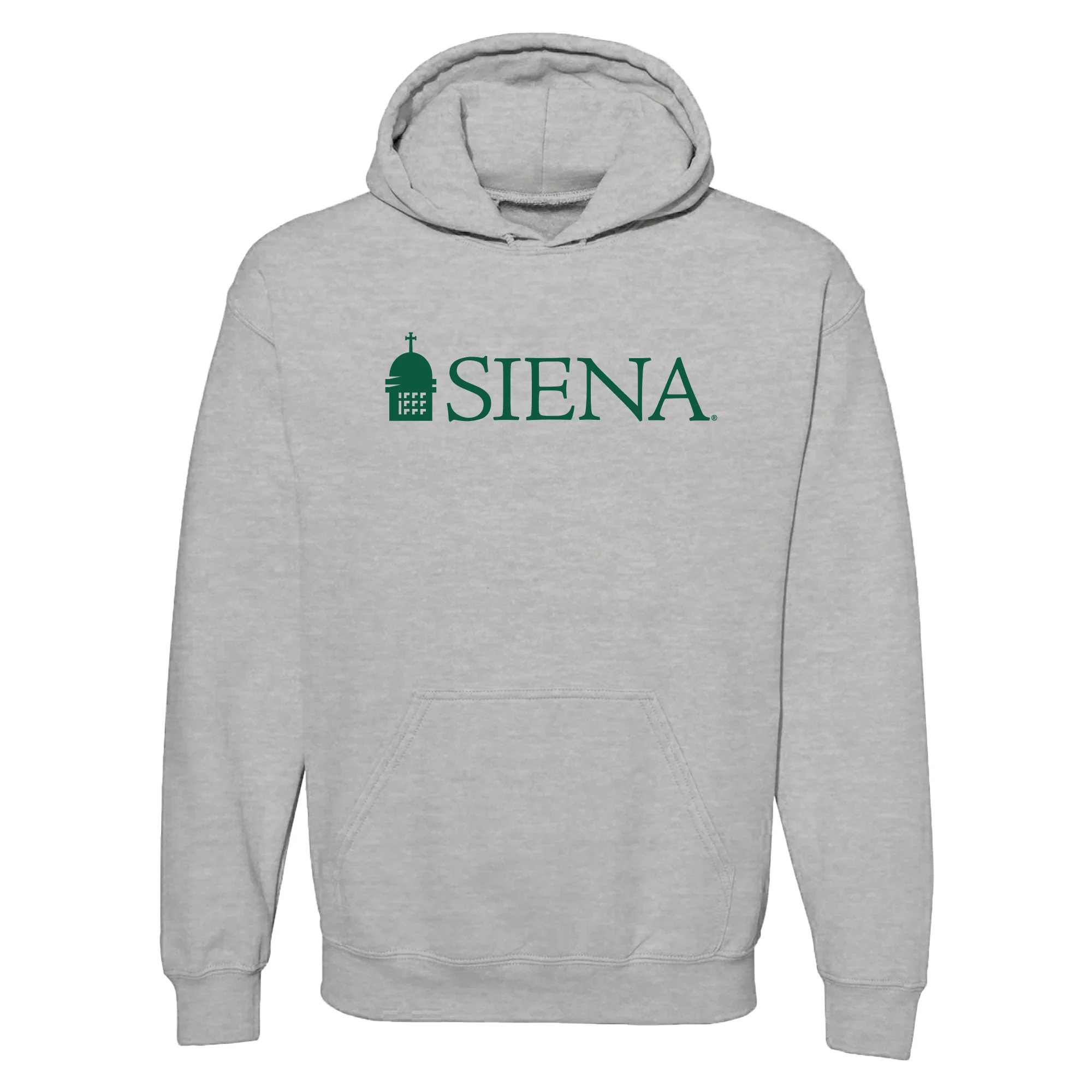 Siena University Institutional Logo Hoodie - Sport Grey