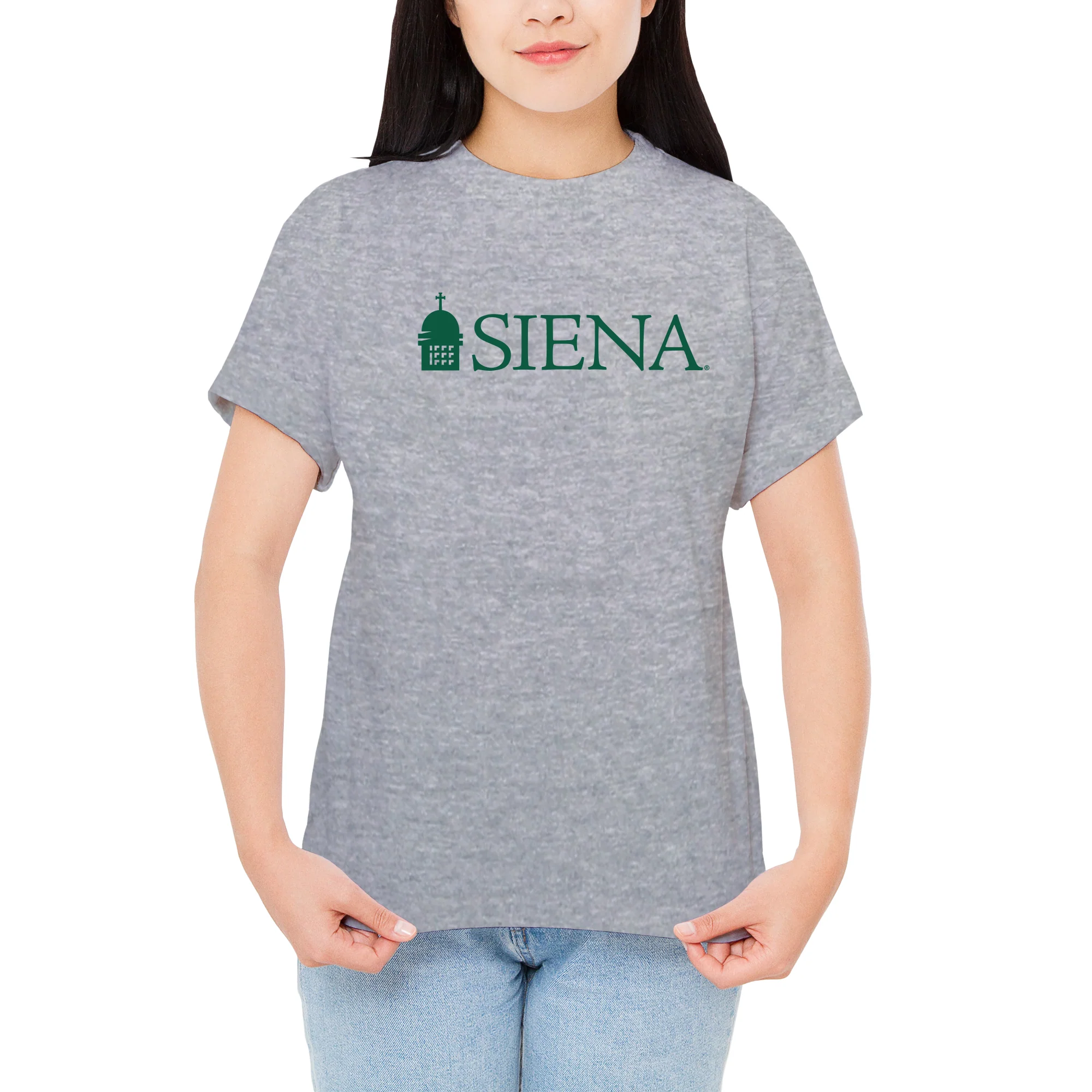 Siena University Institutional Logo T-Shirt - Sport Grey - Image 4