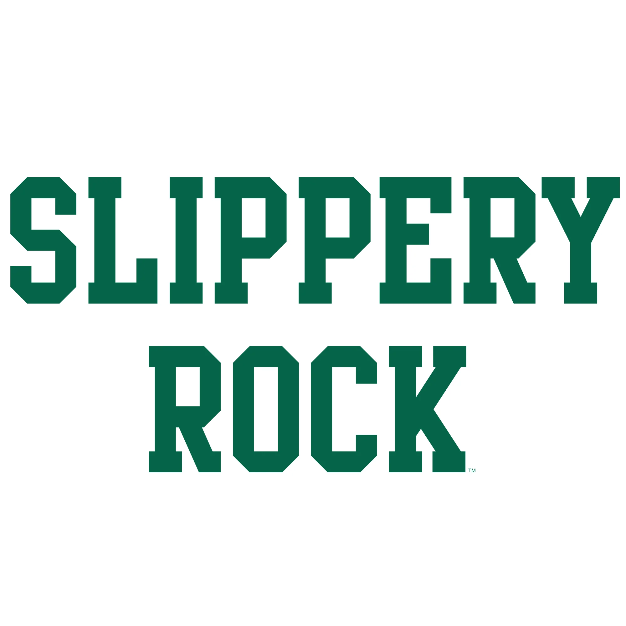 Slippery Rock University The Rock Basic Block Short Sleeve T Shirt - White - Image 2