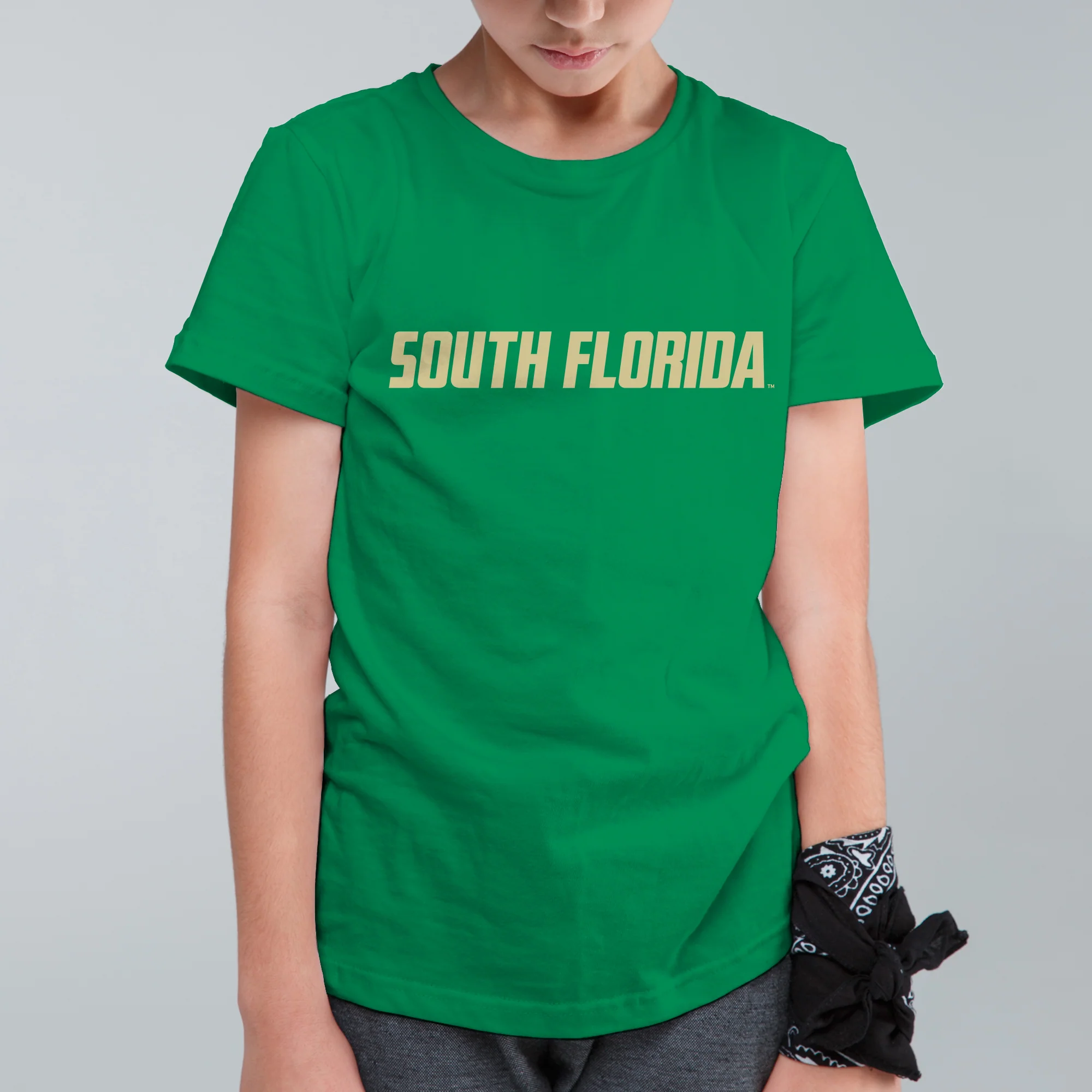 South Florida Bulls Basic Block Youth T-Shirt - Irish Green - Image 3