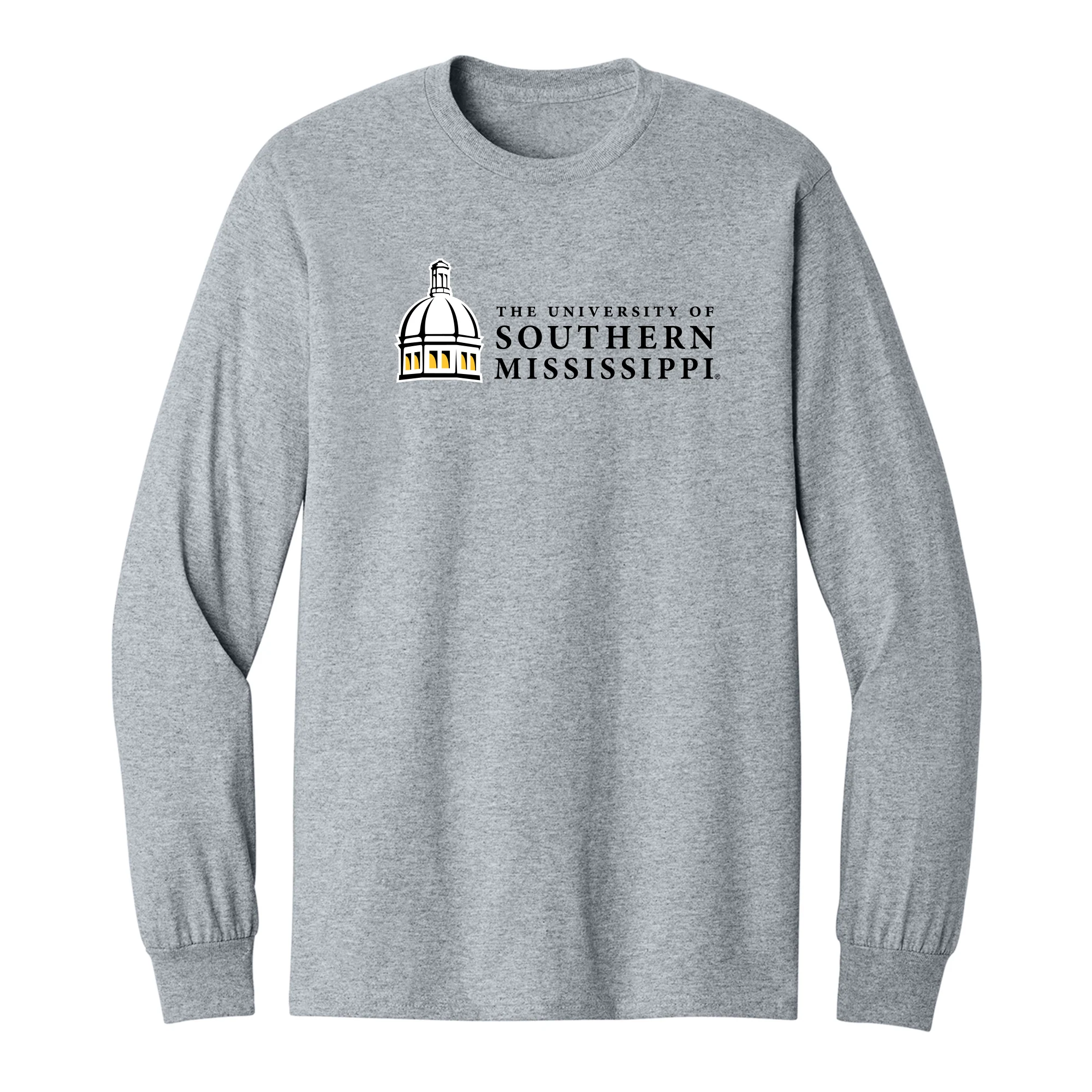 Southern Mississippi Institutional Logo Long Sleeve - Sport Grey